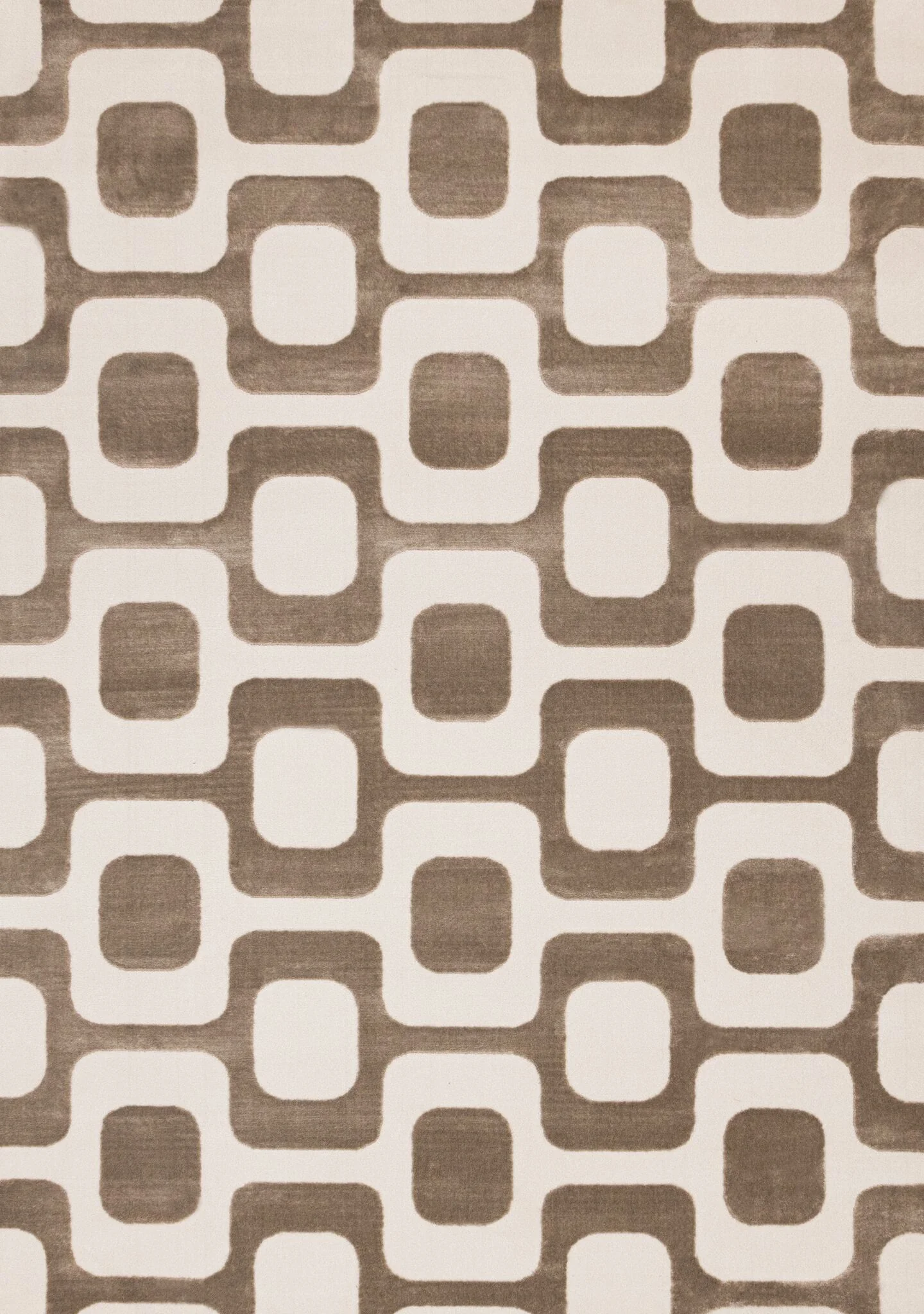Vintage Vibes 7'10" x 10'6" Mid-Century Modern Area Rug - Brown, Cream