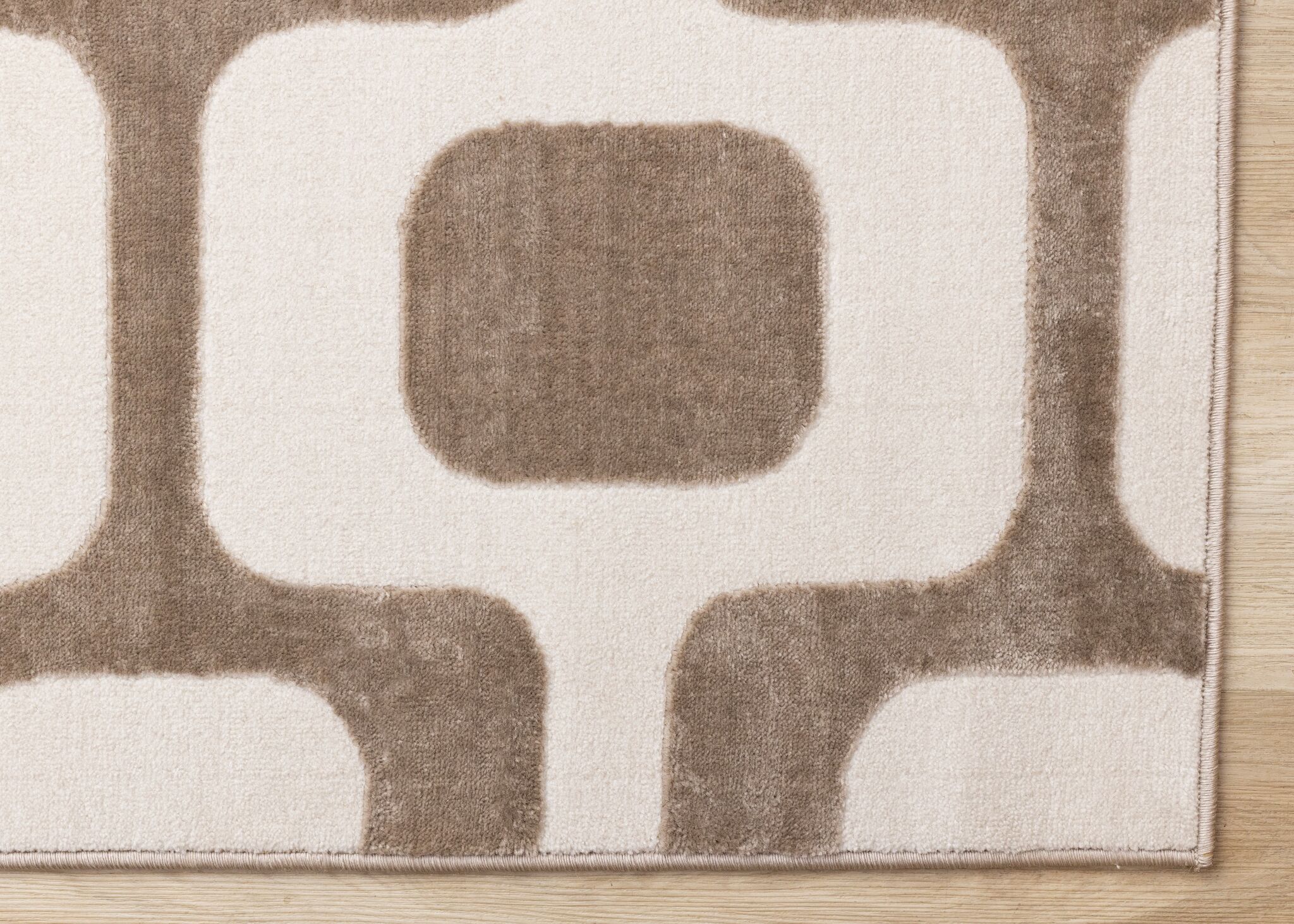 Vintage Vibes 7'10" x 10'6" Mid-Century Modern Area Rug - Brown, Cream - Image 8