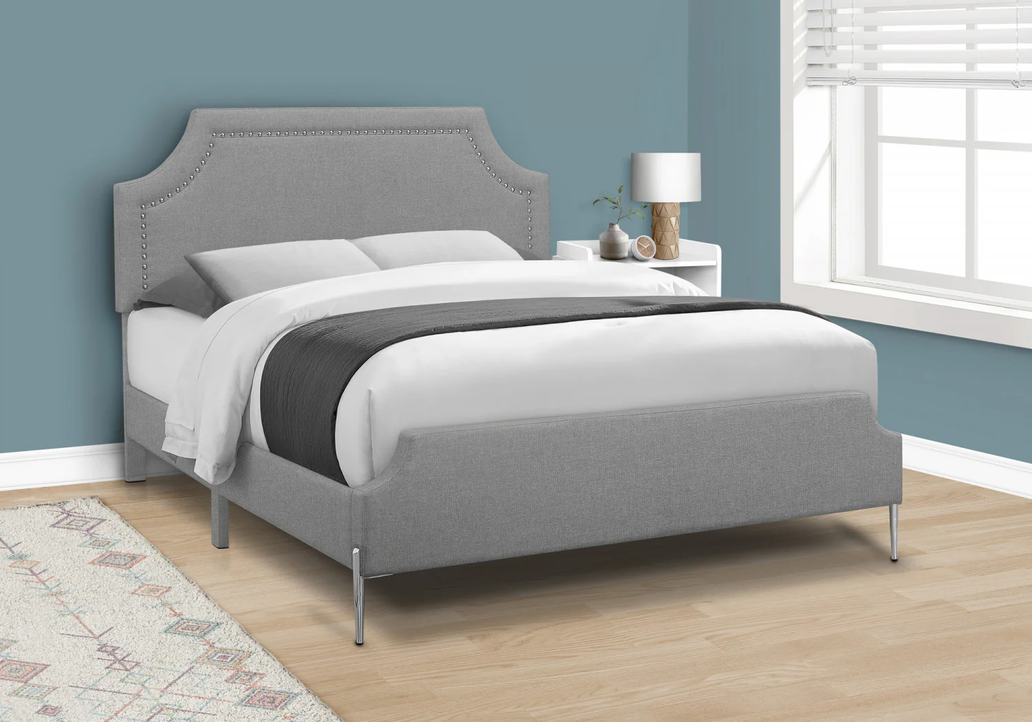 Vivian Queen Bed - Grey - Image 2