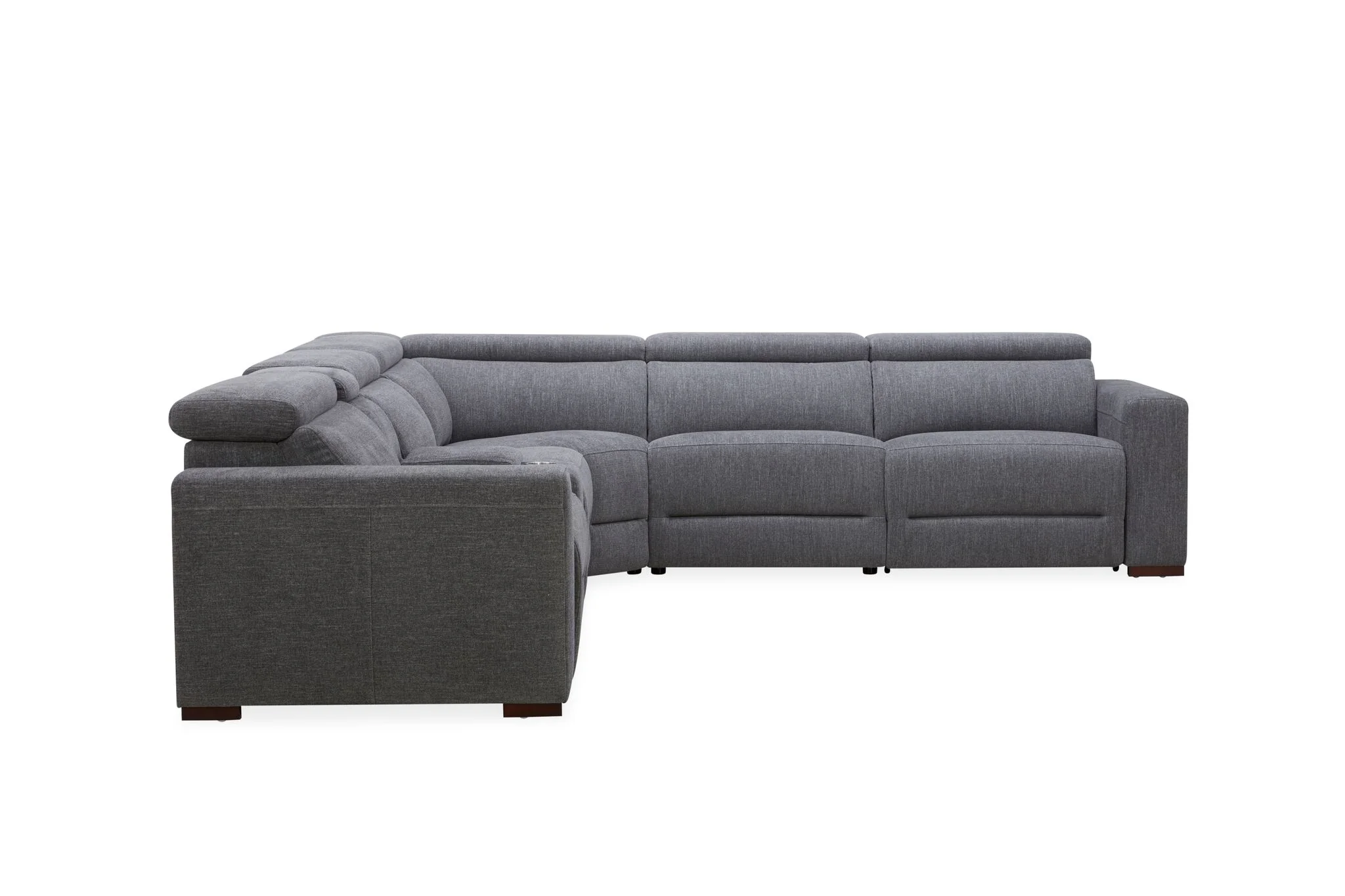 Voyageur 6-Piece Power Reclining Sectional with Console - Charcoal - Image 2