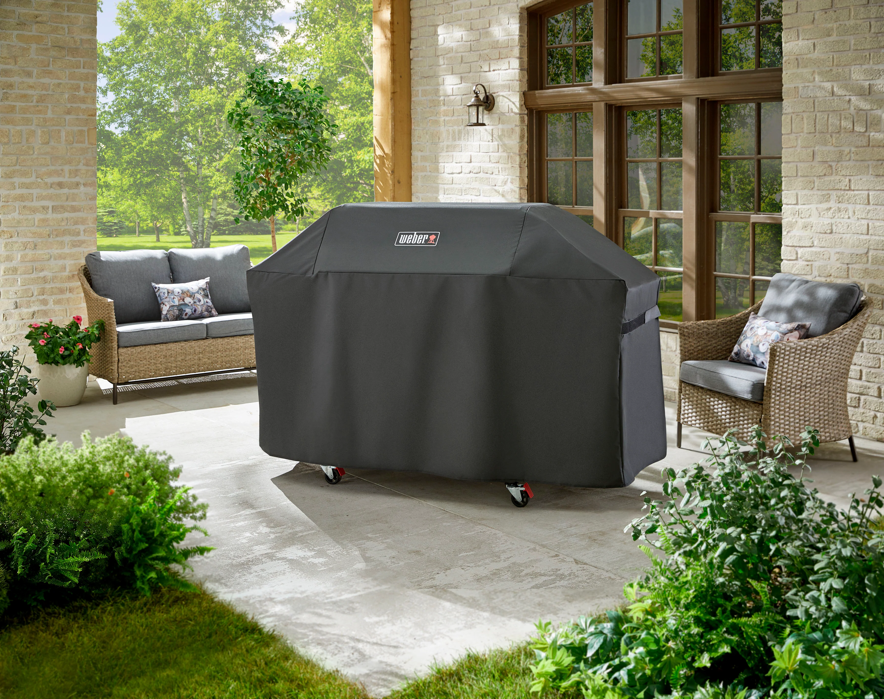Weber Black Premium Grill Cover - Genesis 400 Series - 7758 - Image 3