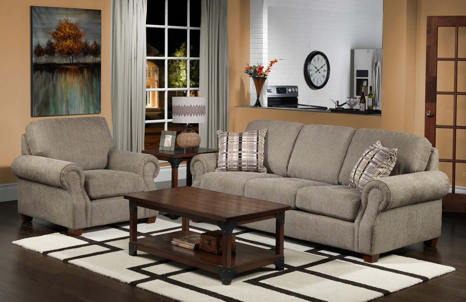 Wellington 46" Coffee Table with 2 End Tables - Walnut - Image 3