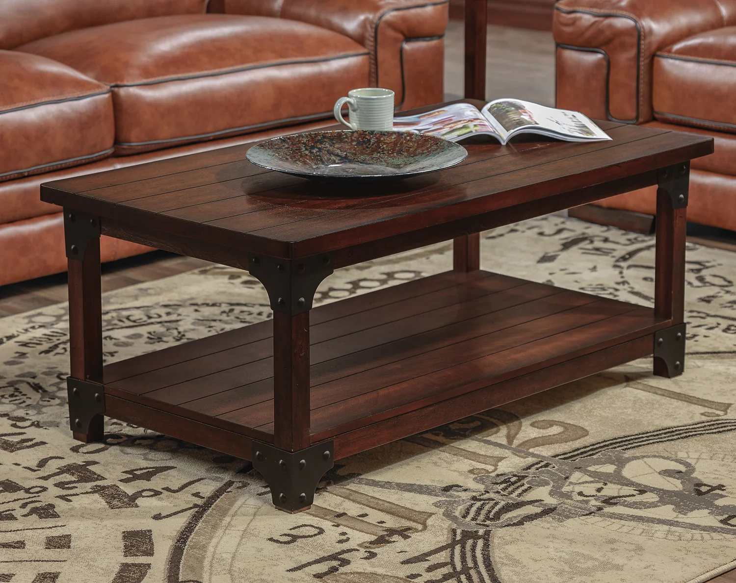 Wellington 46" Coffee Table with 2 End Tables - Walnut - Image 4