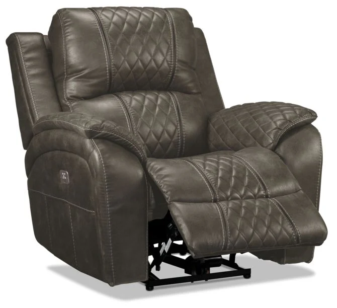 Wesley Dual Power Recliner - Granite - Image 2