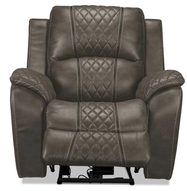 Wesley Dual Power Recliner - Granite - Image 4