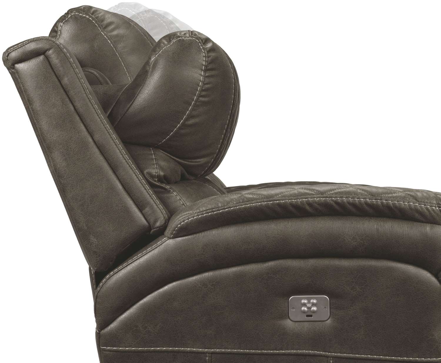 Wesley Dual Power Recliner - Granite - Image 6