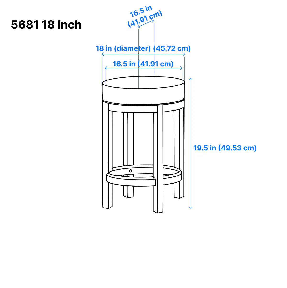 Westby Dining Stool - Grey - Set of Two - Image 5