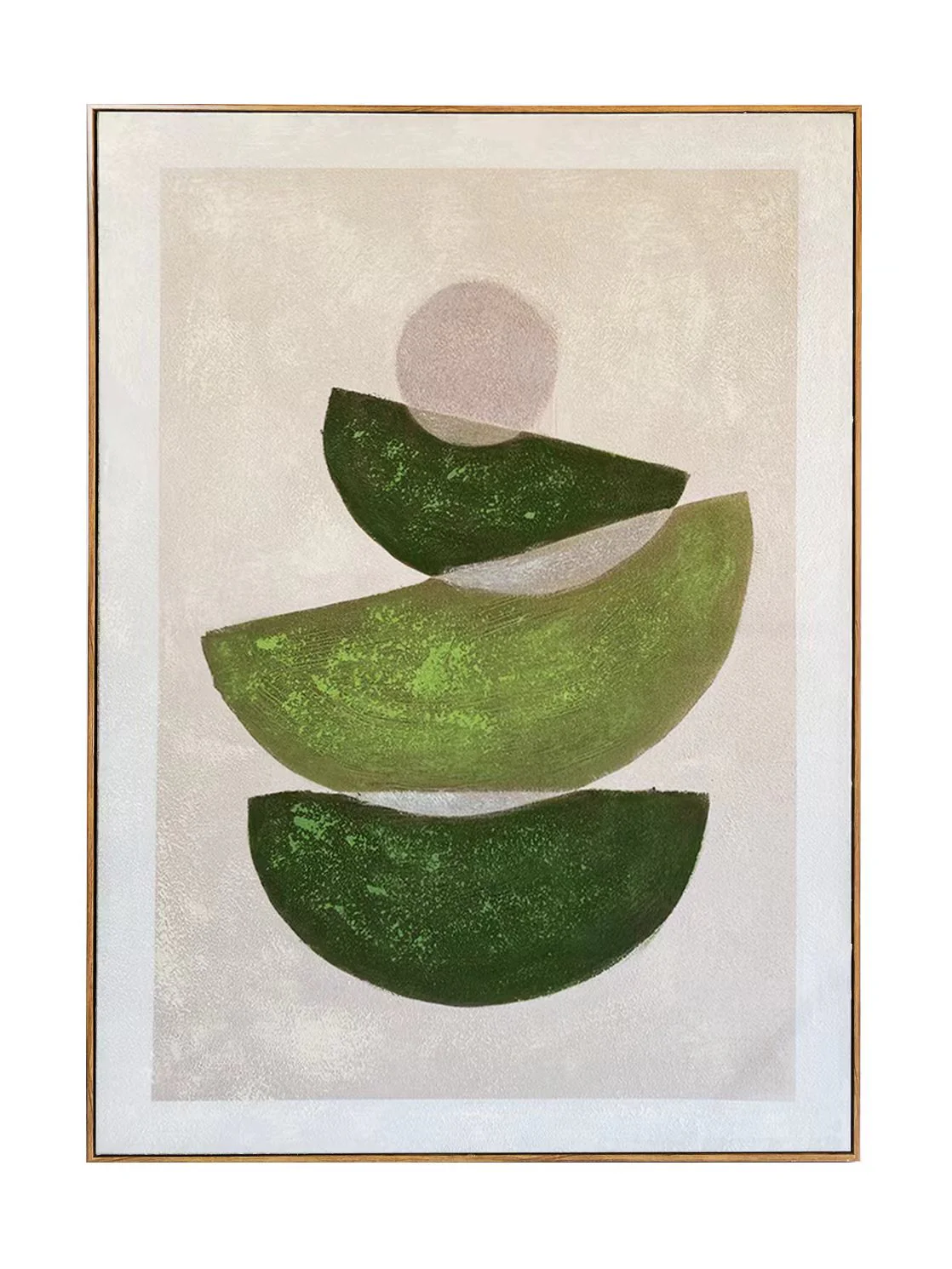 Whimsical Touches Textured Wall Art - Green and Beige
