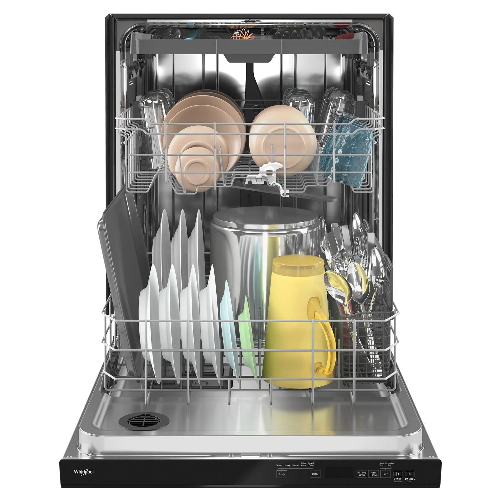 Whirlpool 24" Black Dishwasher with 3rd Rack (47 dBA) - WDTA50SAKB - Image 3