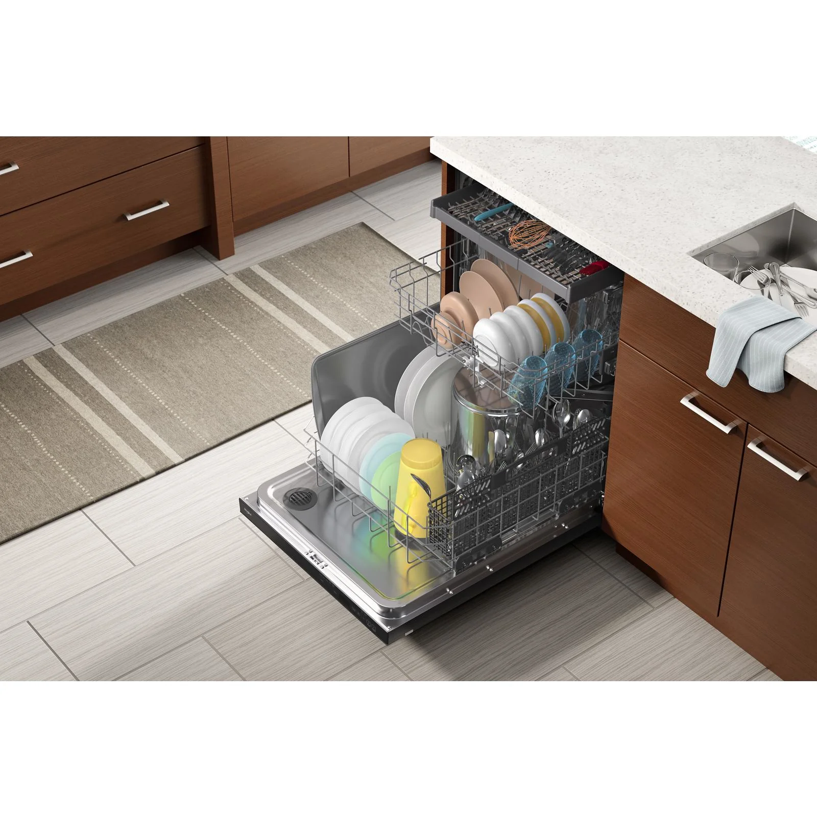 Whirlpool 24" Black Dishwasher with 3rd Rack (47 dBA) - WDTA50SAKB - Image 4