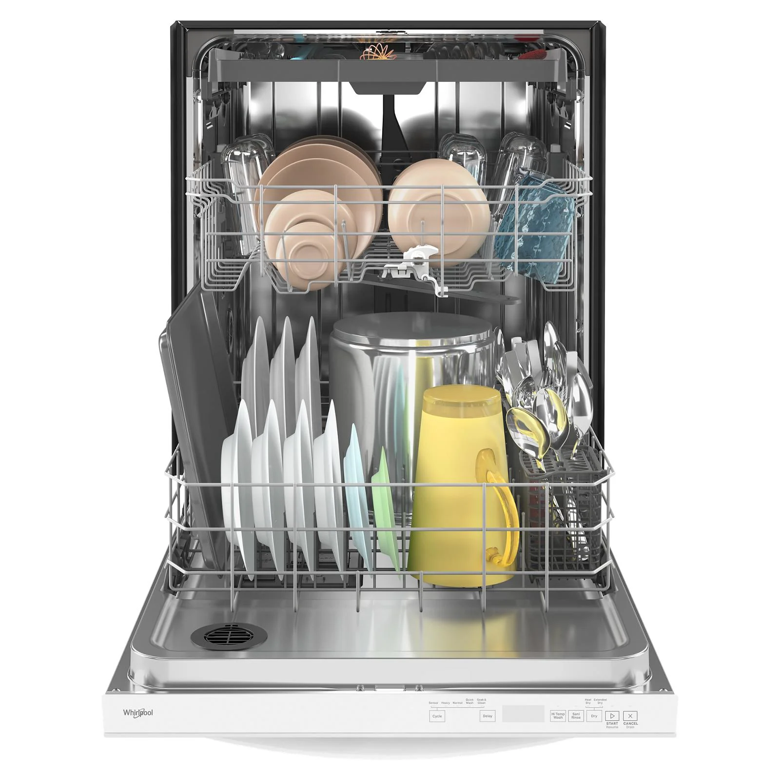 Whirlpool 24" White Large Capacity Dishwasher with 3rd Rack (47 dBA) - WDT750SAKW - Image 4