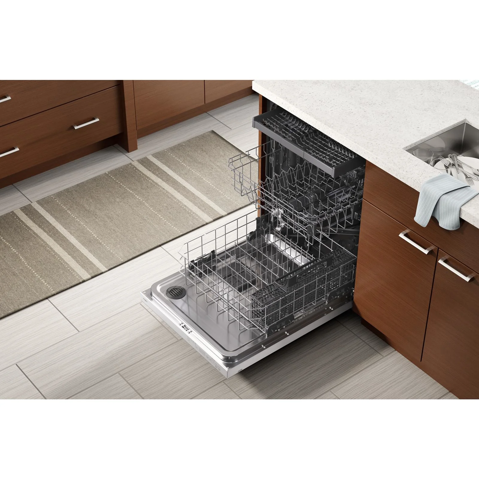Whirlpool 24" White Large Capacity Dishwasher with 3rd Rack (47 dBA) - WDT750SAKW - Image 7