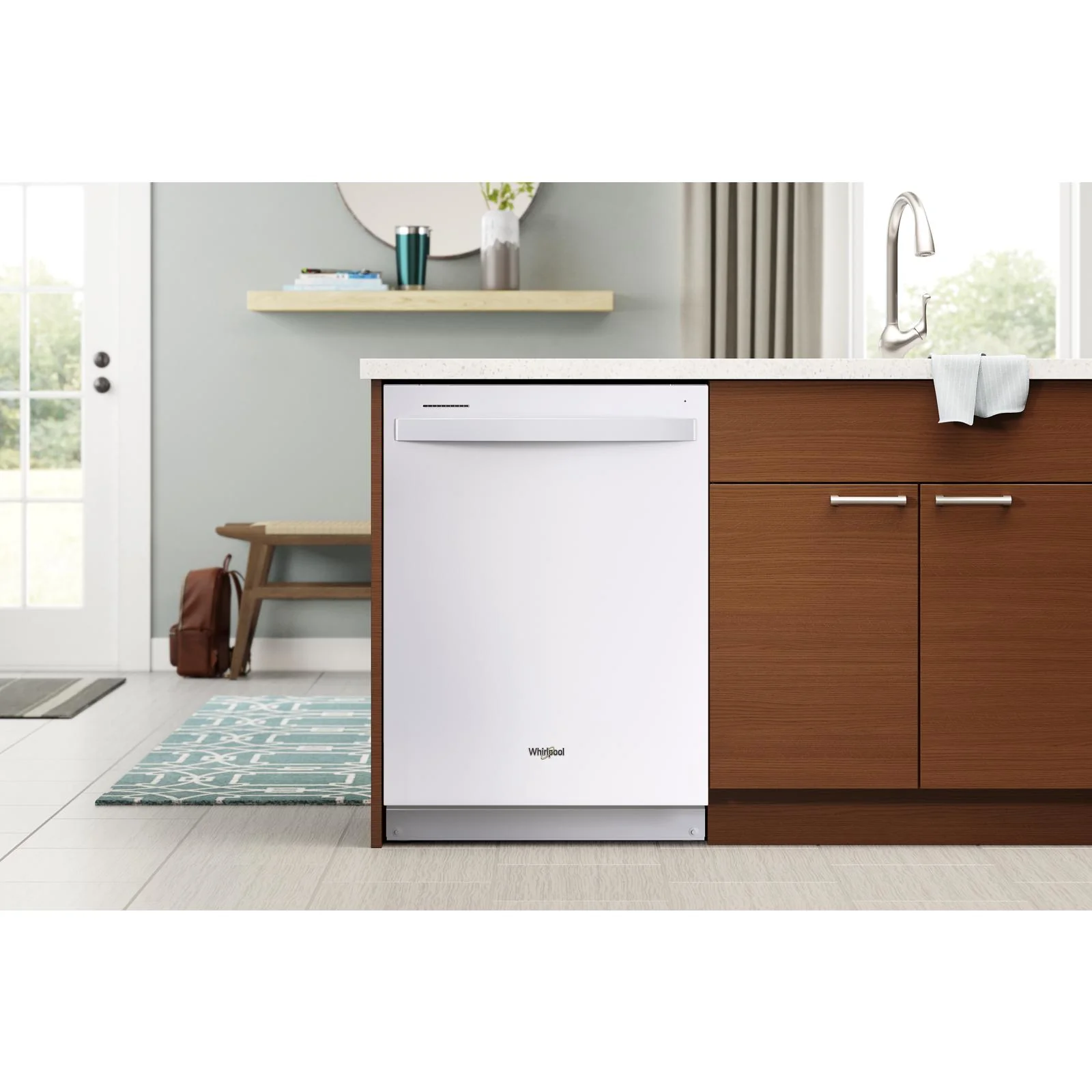 Whirlpool 24" White Large Capacity Dishwasher with 3rd Rack (47 dBA) - WDT750SAKW - Image 9