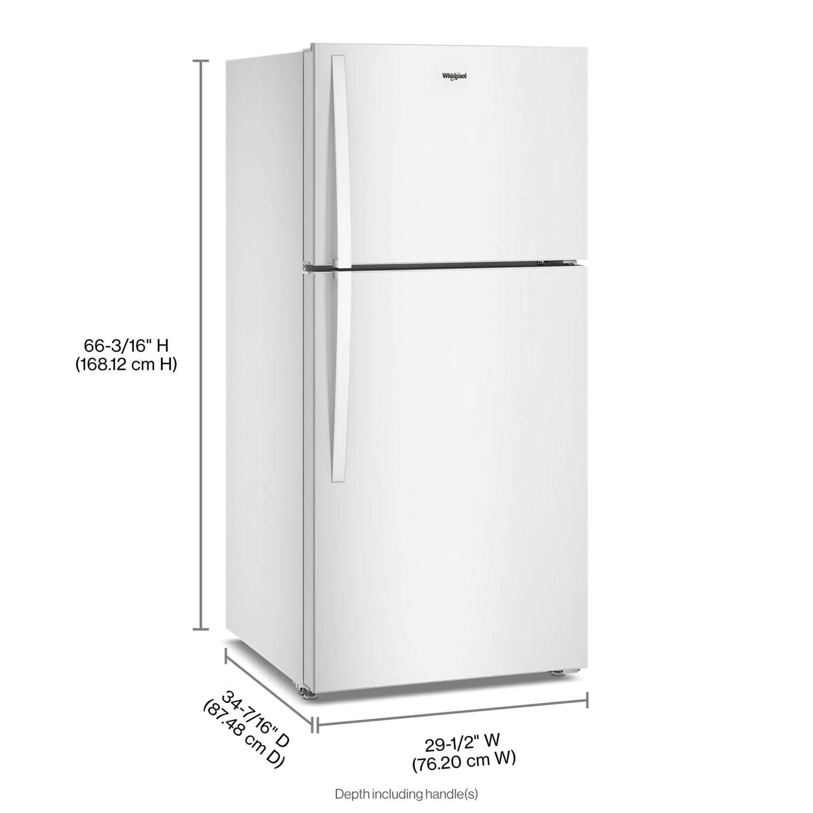 Whirlpool 30" 19 Cu. Ft. White Top Mount Refrigerator - WRTX7419SW - Image 5
