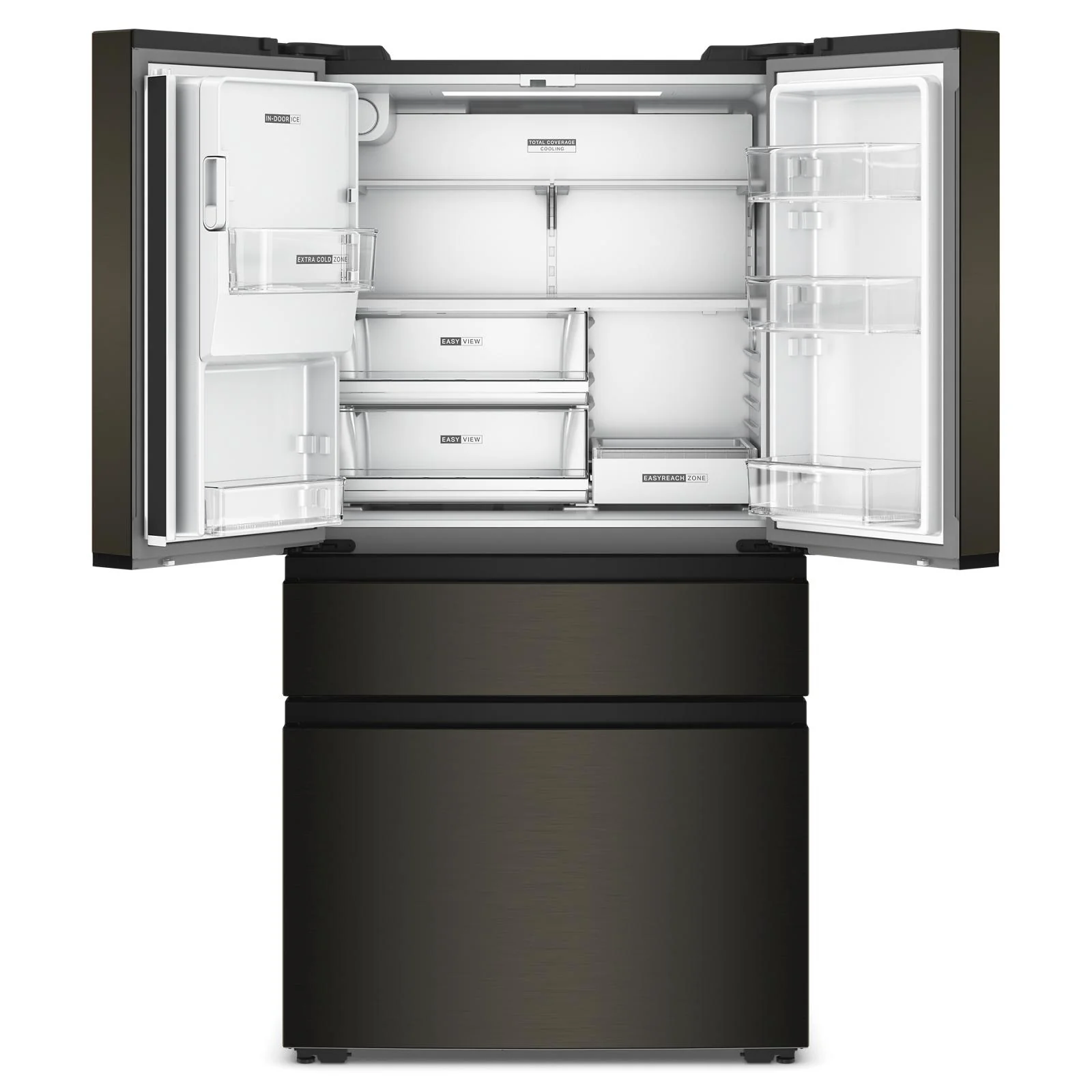 Whirlpool 36" 22.0 Cu. Ft. Black Stainless Steel Counter-Depth 4-Door French Door Refrigerator – WRMC5036RV - Image 5