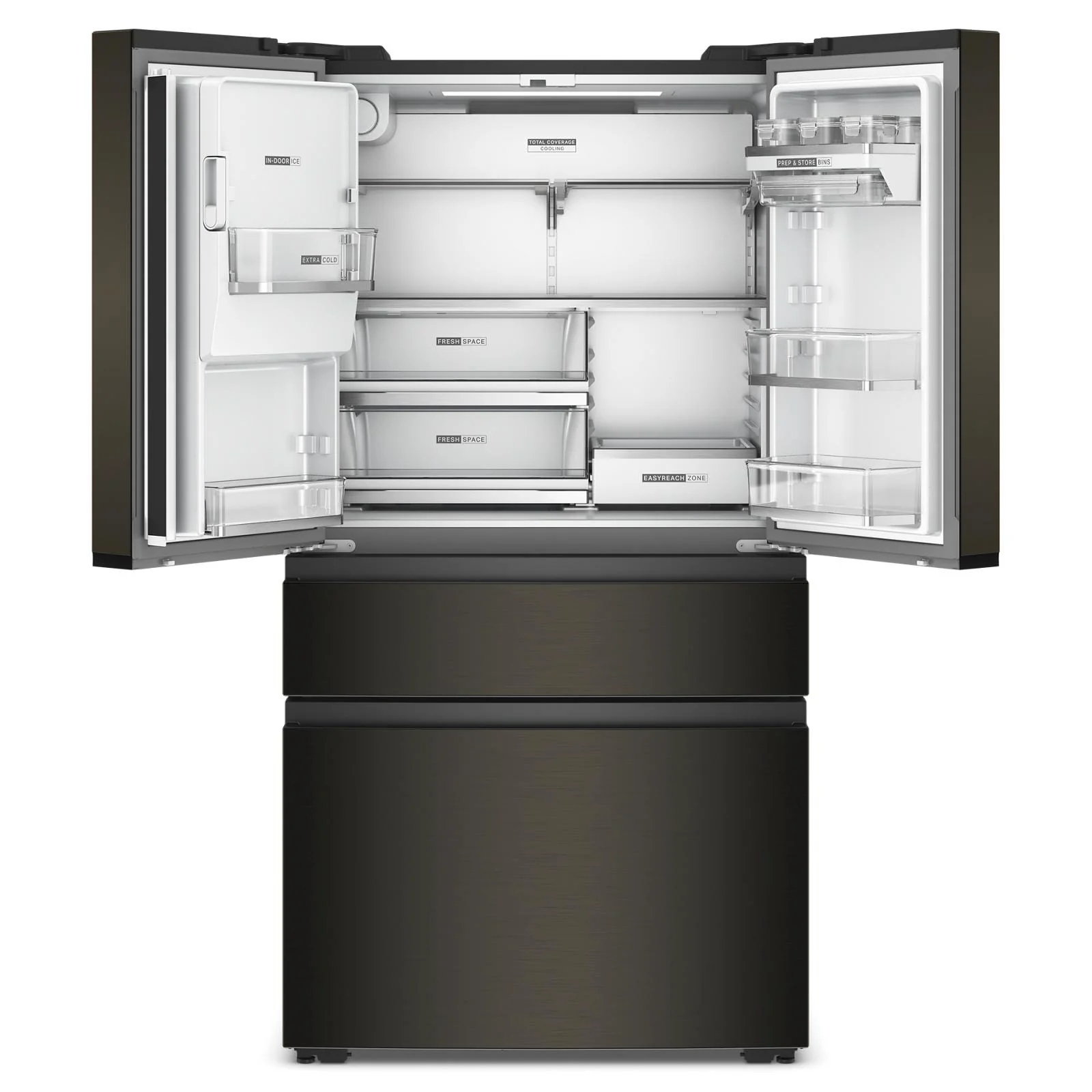 Whirlpool 36" 22.0 Cu. Ft. Black Stainless Steel Counter-Depth 4-Door French Door Refrigerator – WRMC7036RV - Image 5