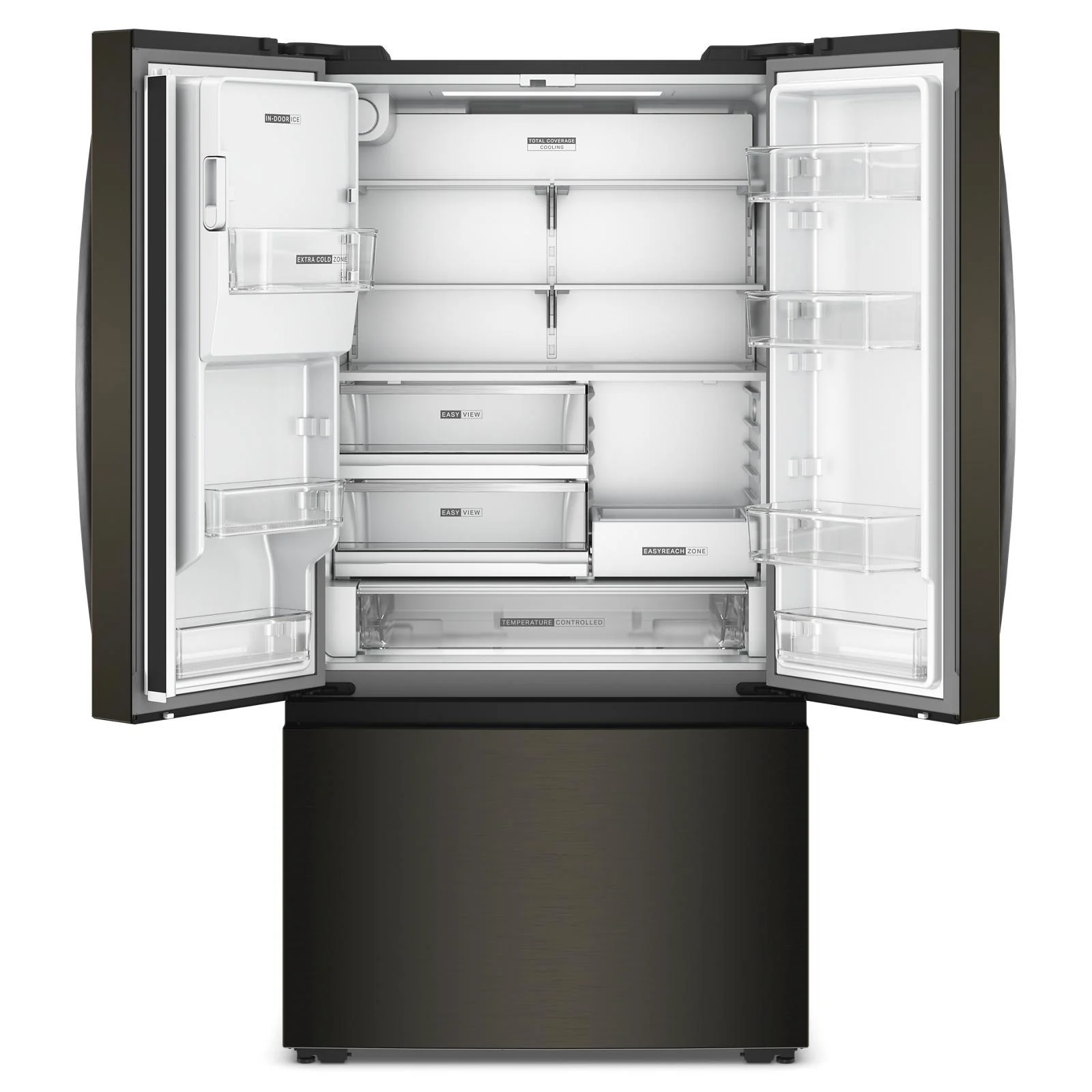 Whirlpool 36" 23 Cu. Ft. Black Stainless Steel Counter Depth French Door Refrigerator - WRFC5036RV - Image 4