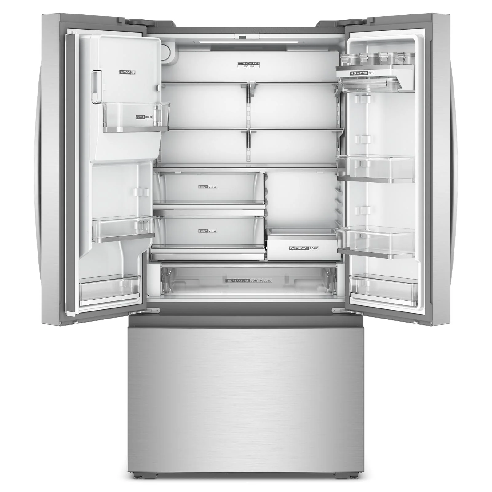 Whirlpool 36" 23.4 Cu. Ft. Fingerprint-Resistant Stainless Steel Counter-Depth 3-Door French Door Refrigerator – WRFC7036RZ - Image 4