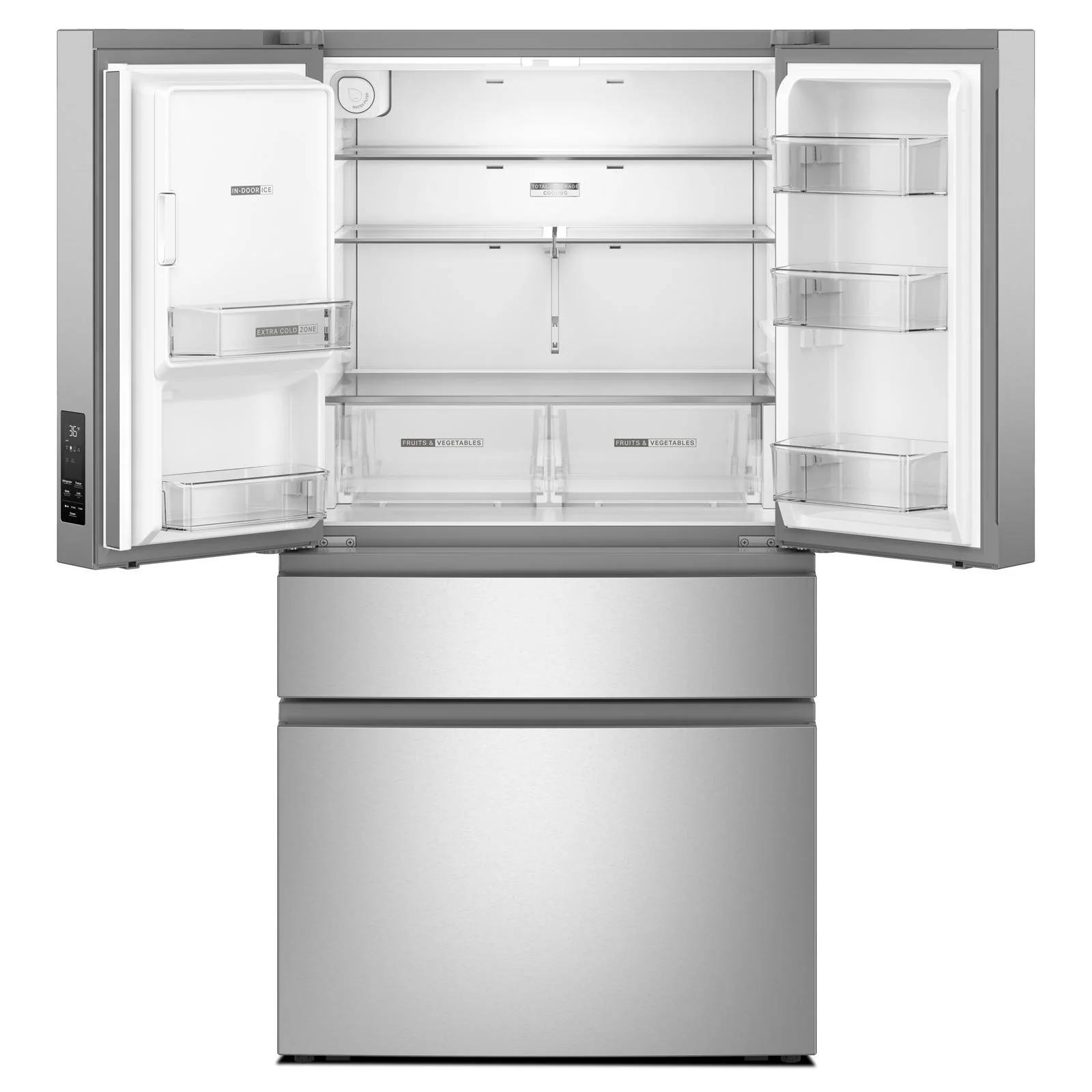 Whirlpool 36" 29 Cu. Ft. Fingerprint-Resistant Stainless Steel French Door Refrigerator - WRMF3536SZ - Image 4