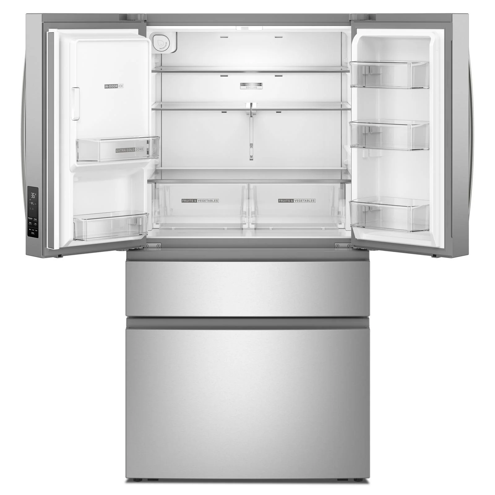 Whirlpool 36" 29 Cu. Ft. Fingerprint-Resistant Stainless Steel French Door Refrigerator - WRMF3636SZ - Image 4