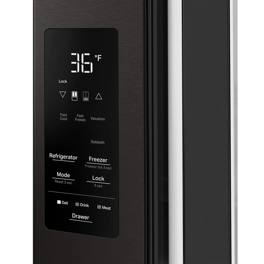 Whirlpool 36" 29 Cu. Ft. Print Resist Black Stainless Steel French Door Refrigerator - WRMF3636SV - Image 5