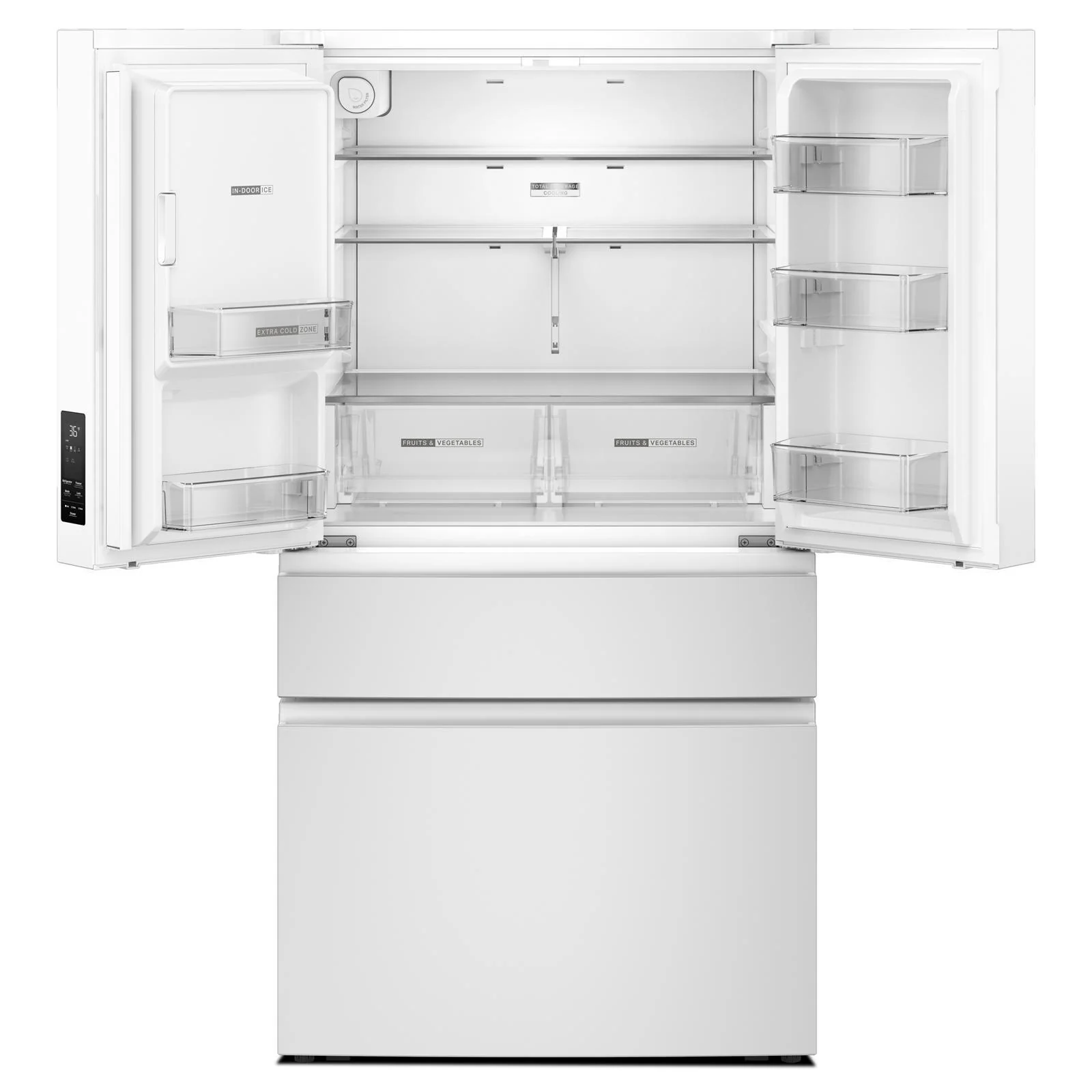 Whirlpool 36" 29 Cu. Ft. White French Door Refrigerator - WRMF3536SW - Image 3