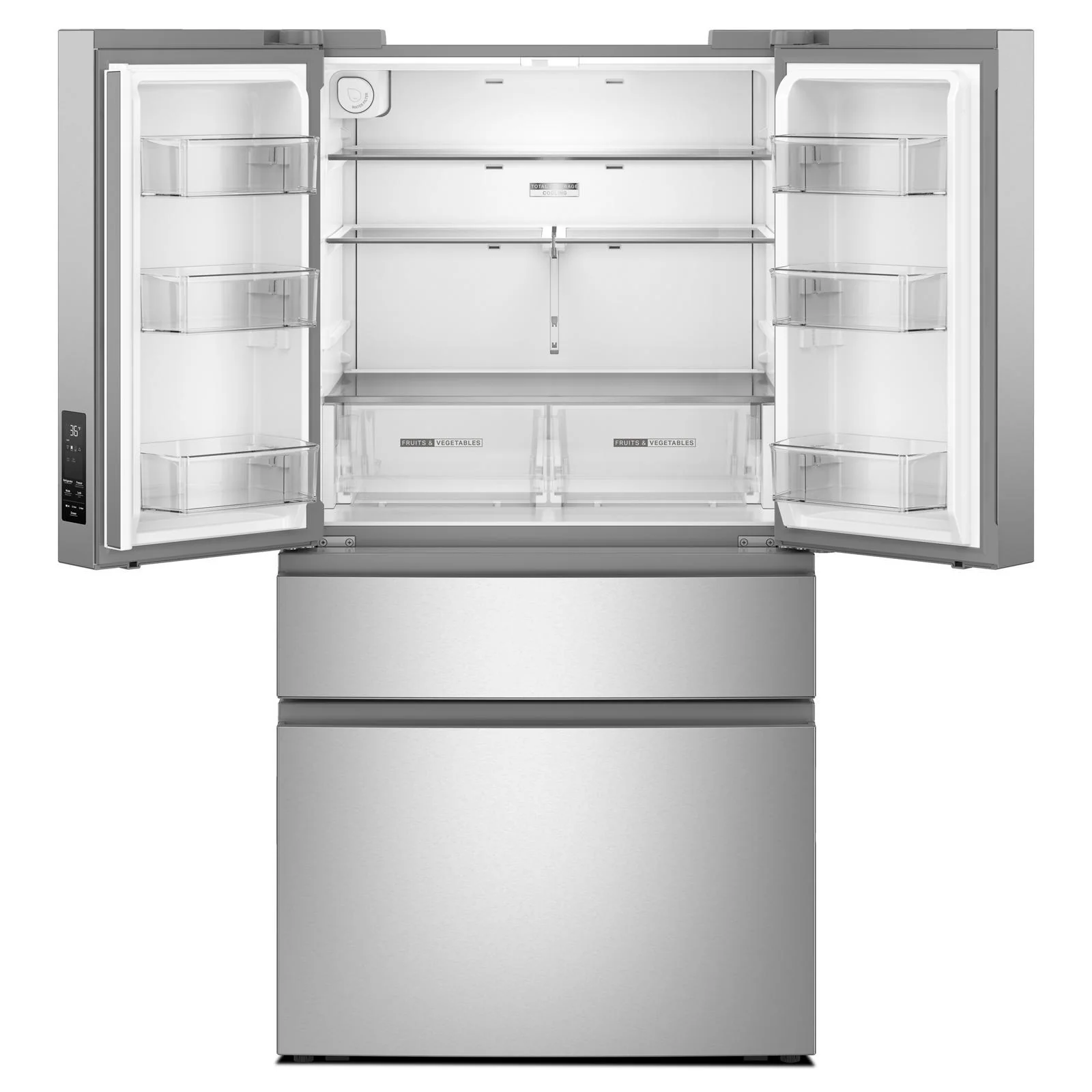 Whirlpool 36" 30 Cu. Ft. Fingerprint-Resistant Stainless Steel French Door Refrigerator - WRMF3336SZ - Image 3