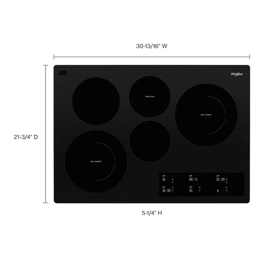 Whirlpool Black 30" Cooktop - WCE97US0KB - Image 7