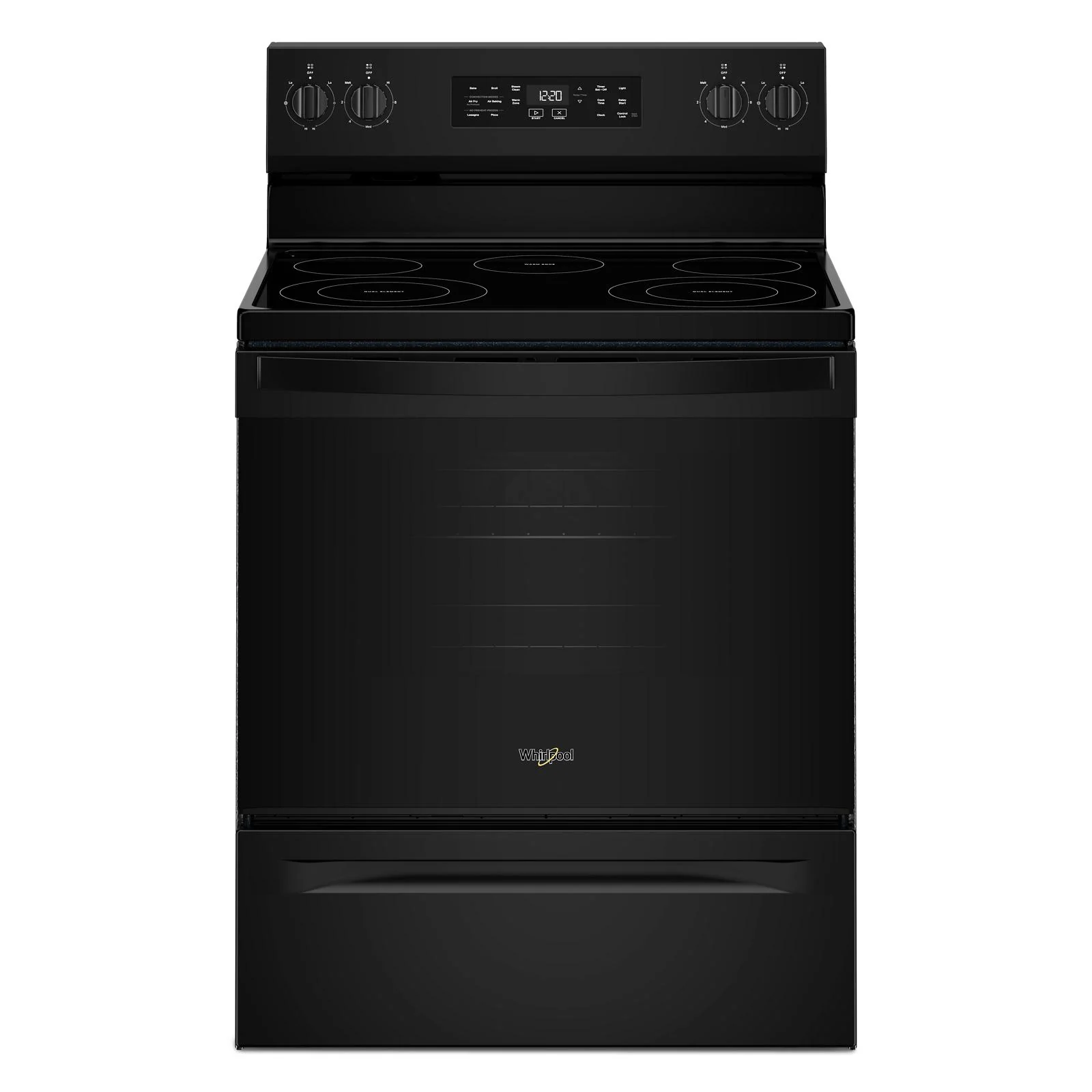 Whirlpool Black Freestanding Electric Single Oven Convection Range (5.3 Cu. Ft.) - YWFES4530SB