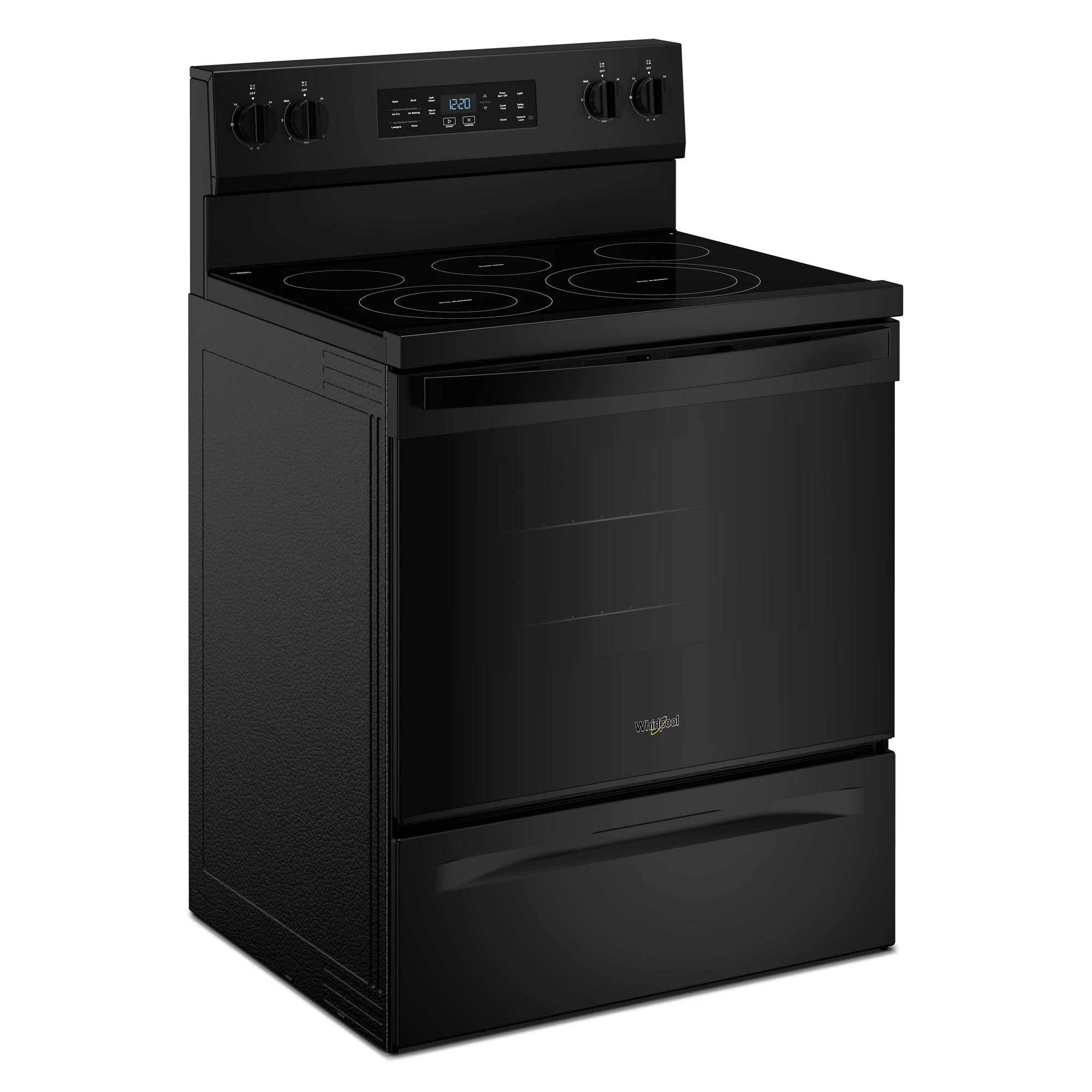 Whirlpool Black Freestanding Electric Single Oven Convection Range (5.3 Cu. Ft.) - YWFES5730SB - Image 2