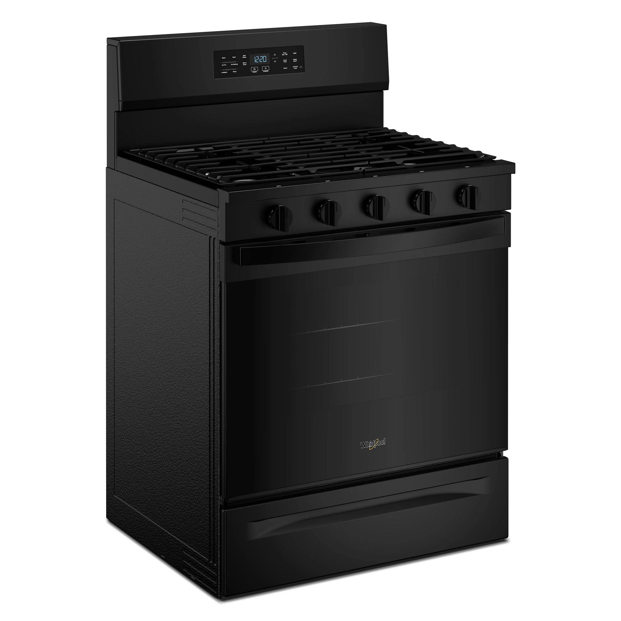 Whirlpool Black Freestanding Gas Single Oven Convection Range (5.0 Cu. Ft.) - WFGS5730SB - Image 2