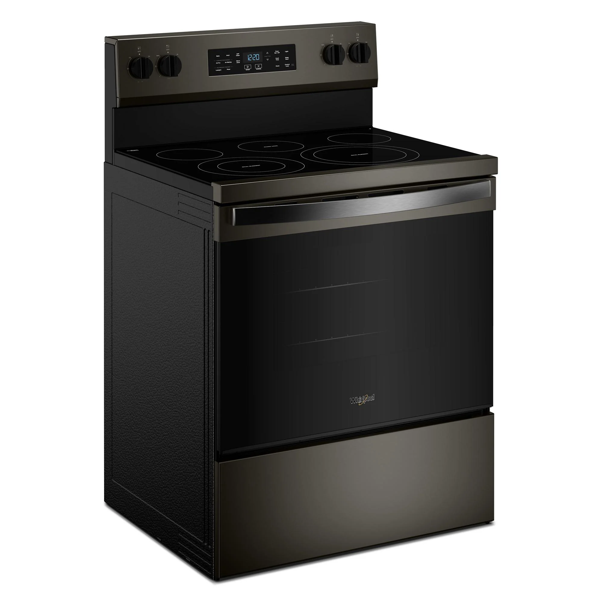 Whirlpool Black-on-Stainless Freestanding Electric Single Oven Convection Range (5.3 Cu. Ft.) - YWFES5730SV - Image 2