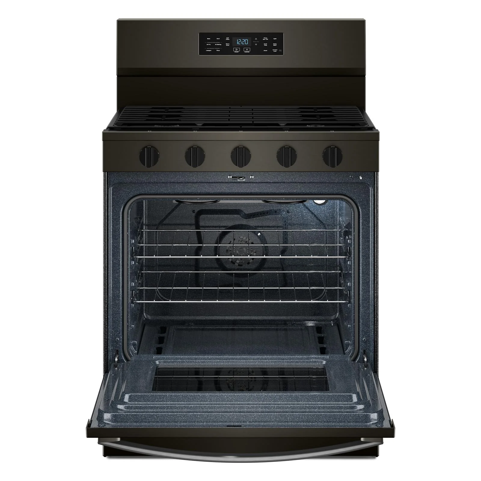 Whirlpool Black-on-Stainless Freestanding Gas Single Oven Convection Range (5.0 Cu. Ft.) - WFGS5730SV - Image 3