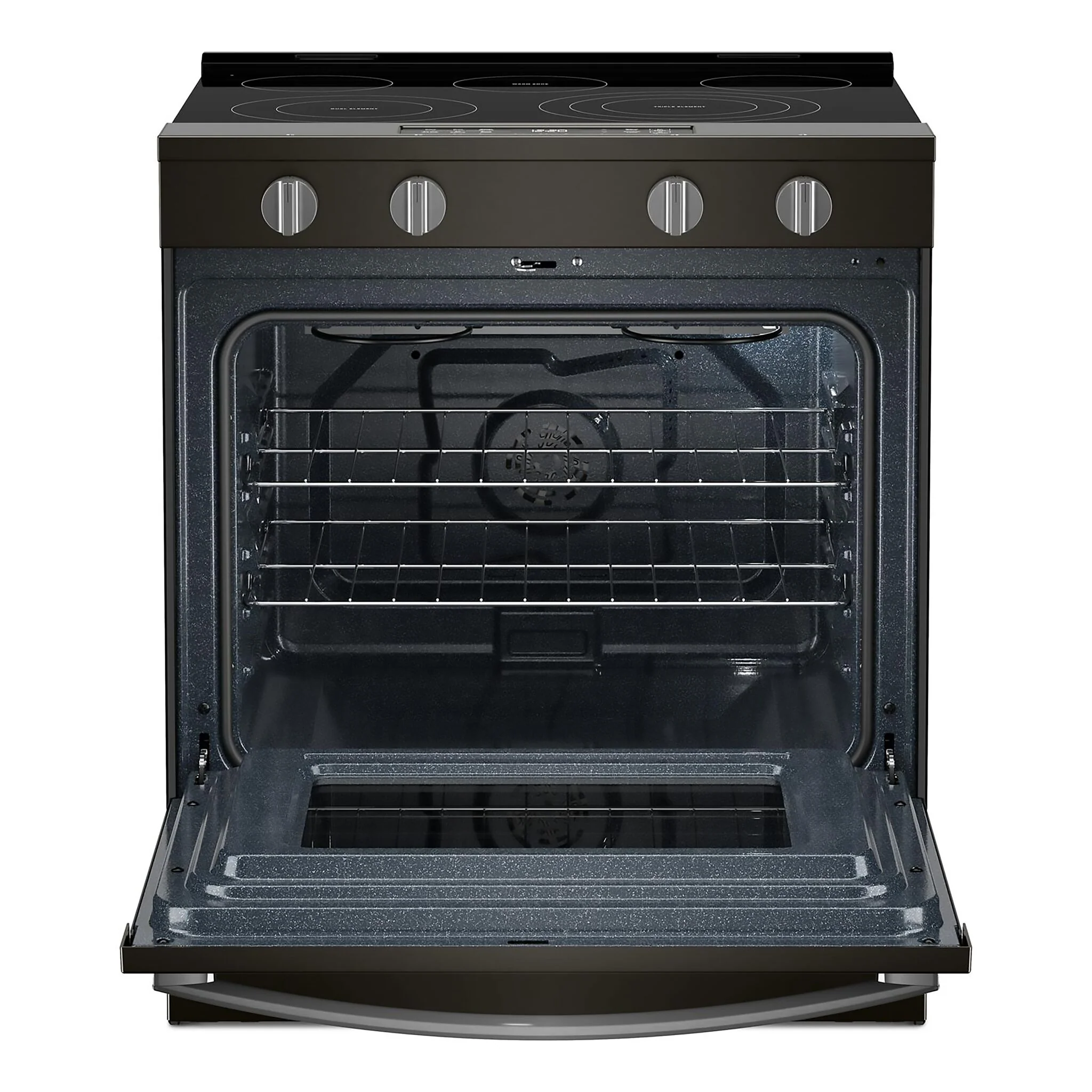 Whirlpool Black-on-Stainless Slide-In Electric Convection Range (5.3 cu.ft.) - YWSES5030SV - Image 4