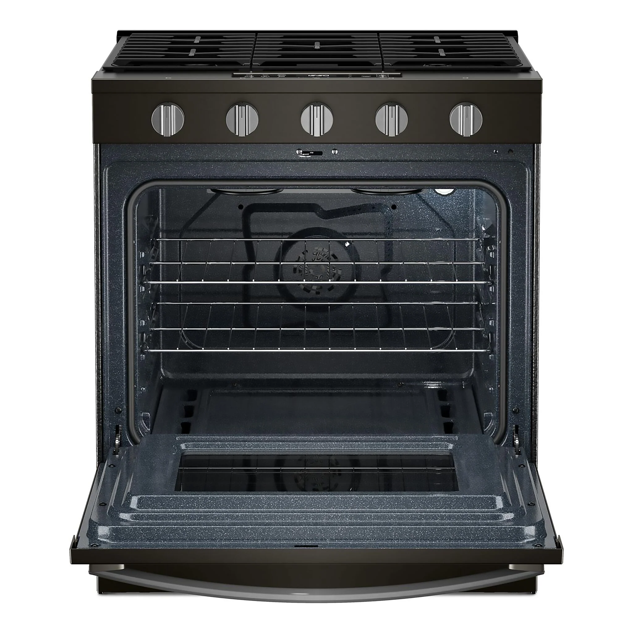 Whirlpool Black-on-Stainless Slide-In Gas Convection Range (5 cu.ft.) - WSGS5030SV - Image 3