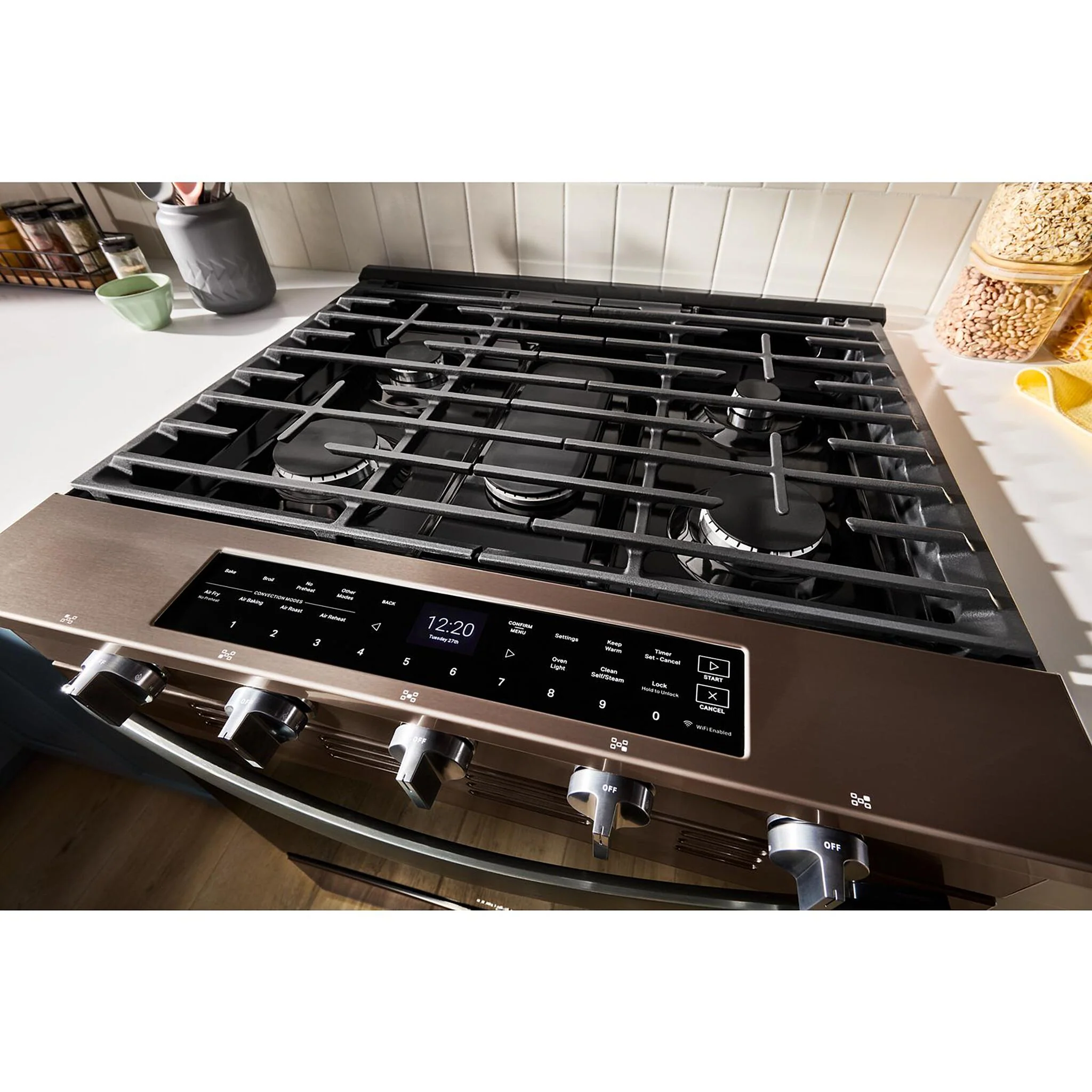 Whirlpool Black-on-Stainless Slide-In Gas Range (5 Cu.Ft.)- WSGS7530RV - Image 4