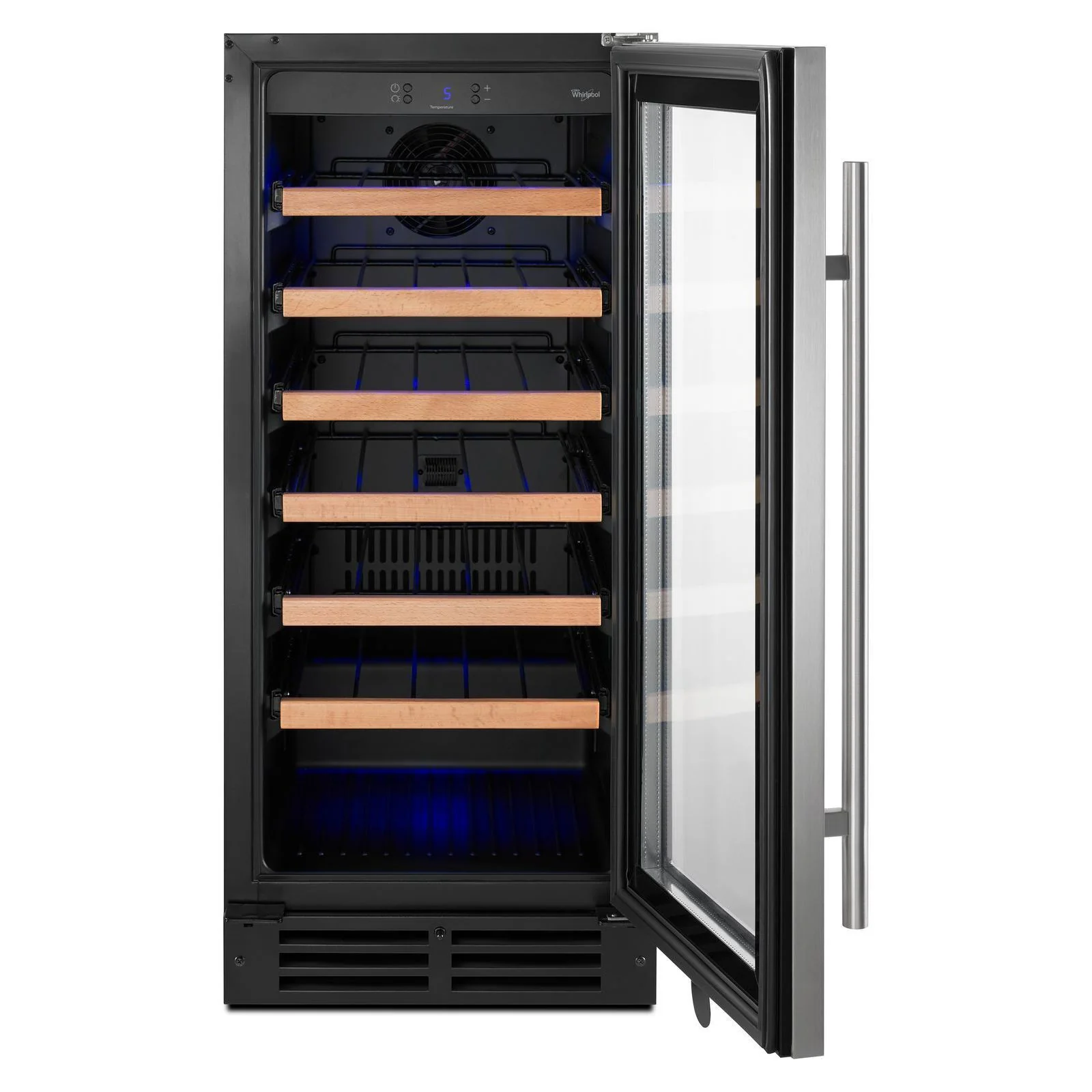 Whirlpool Black-on-Stainless Undercounter Wine Center (7.6 Cu. Ft.) - WUW35X15DS - Image 2