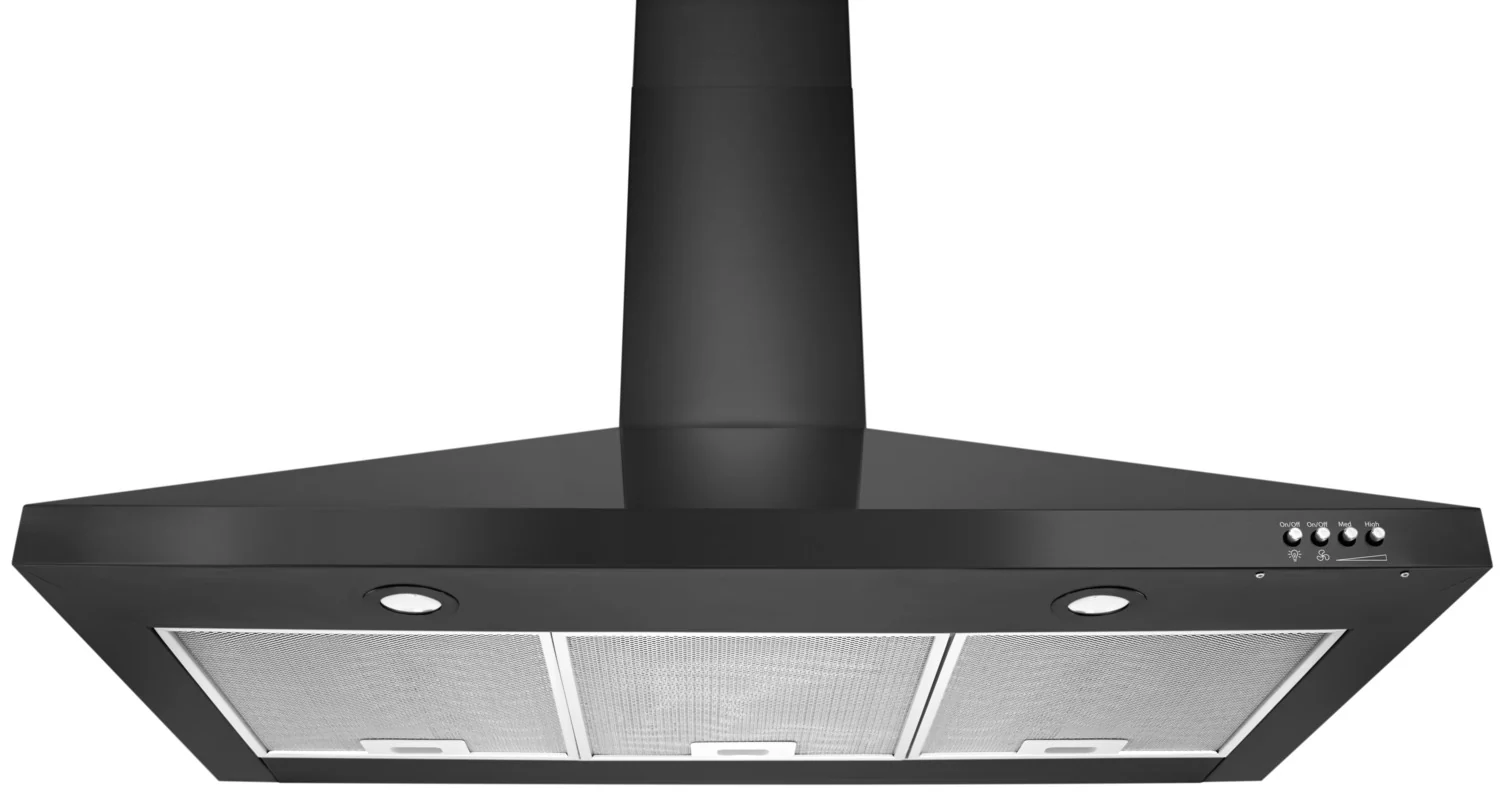 Whirlpool Black Stainless Steel 30" 400 CFM Canopy Wall-Mount Range Hood - WVW53UC0HV - Image 5