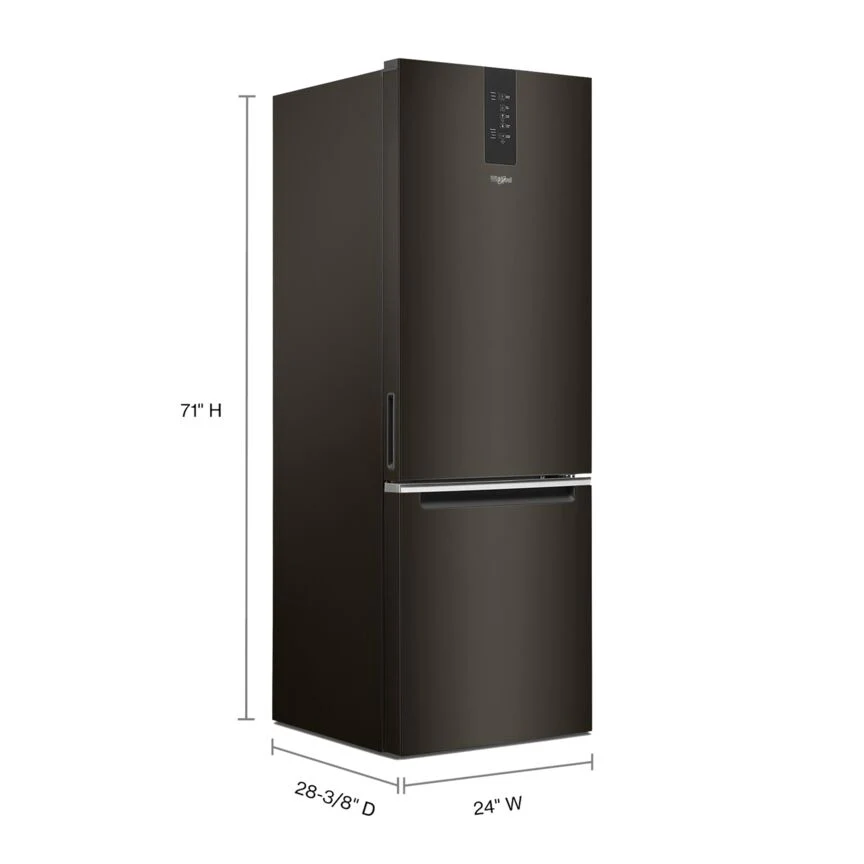 Whirlpool 26" 12.9 Cu. Ft. Black Stainless Steel Counter-Depth Bottom-Freezer Refrigerator - WRB543CMJV - Image 2