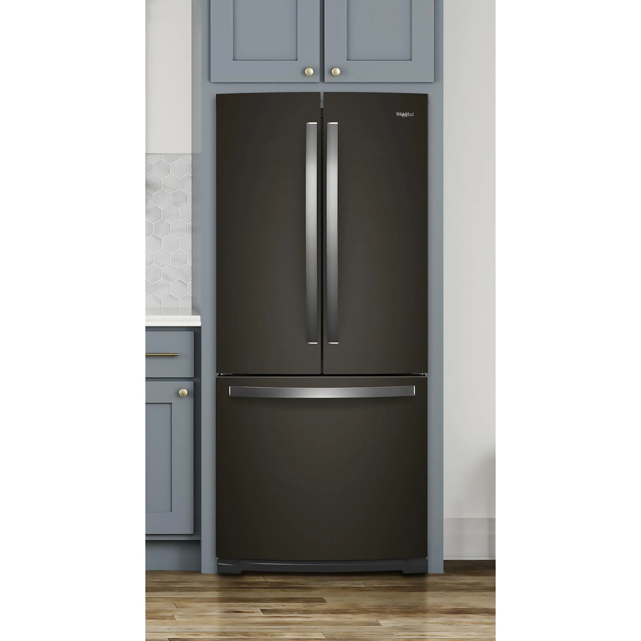 Whirlpool 29.5" 20 Cu. Ft. Black Stainless Steel French Door Refrigerator- WRF560SMHV - Image 2