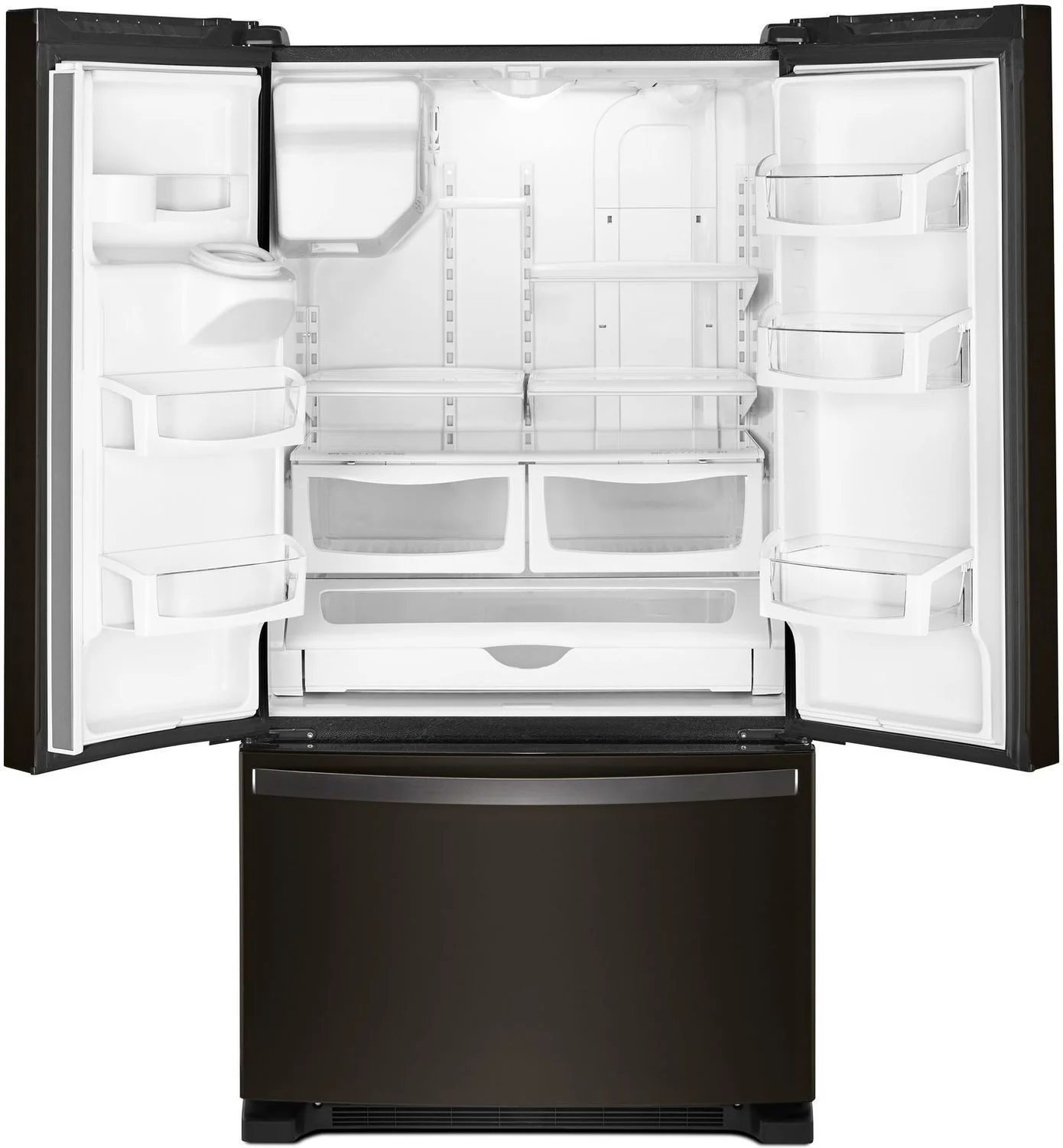 Whirlpool Black Stainless Steel French Door Refrigerator (25 Cu. Ft.) - WRF555SDHV - Image 6