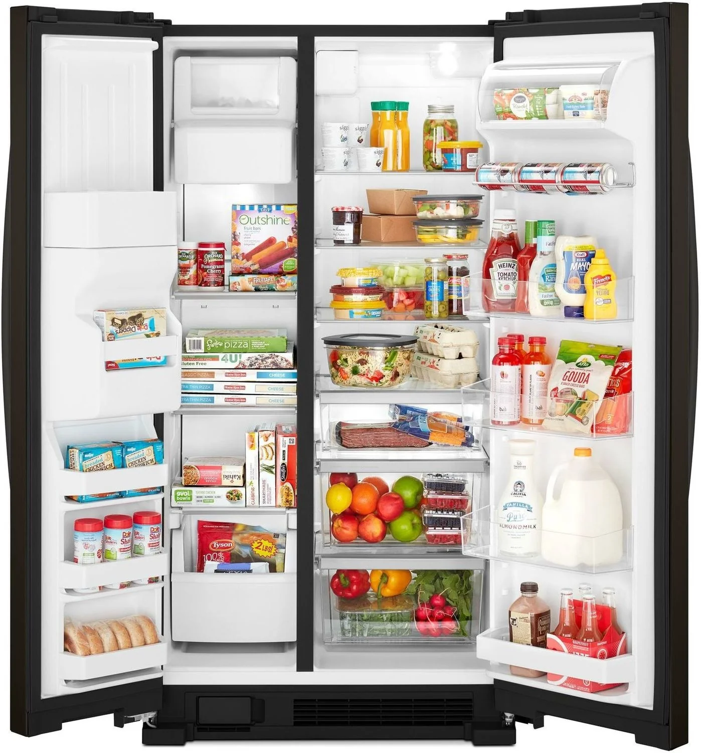 Whirlpool 35.88" 25 Cu. Ft. Black Stainless Steel Side-by-Side Refrigerator - WRS325SDHV - Image 6