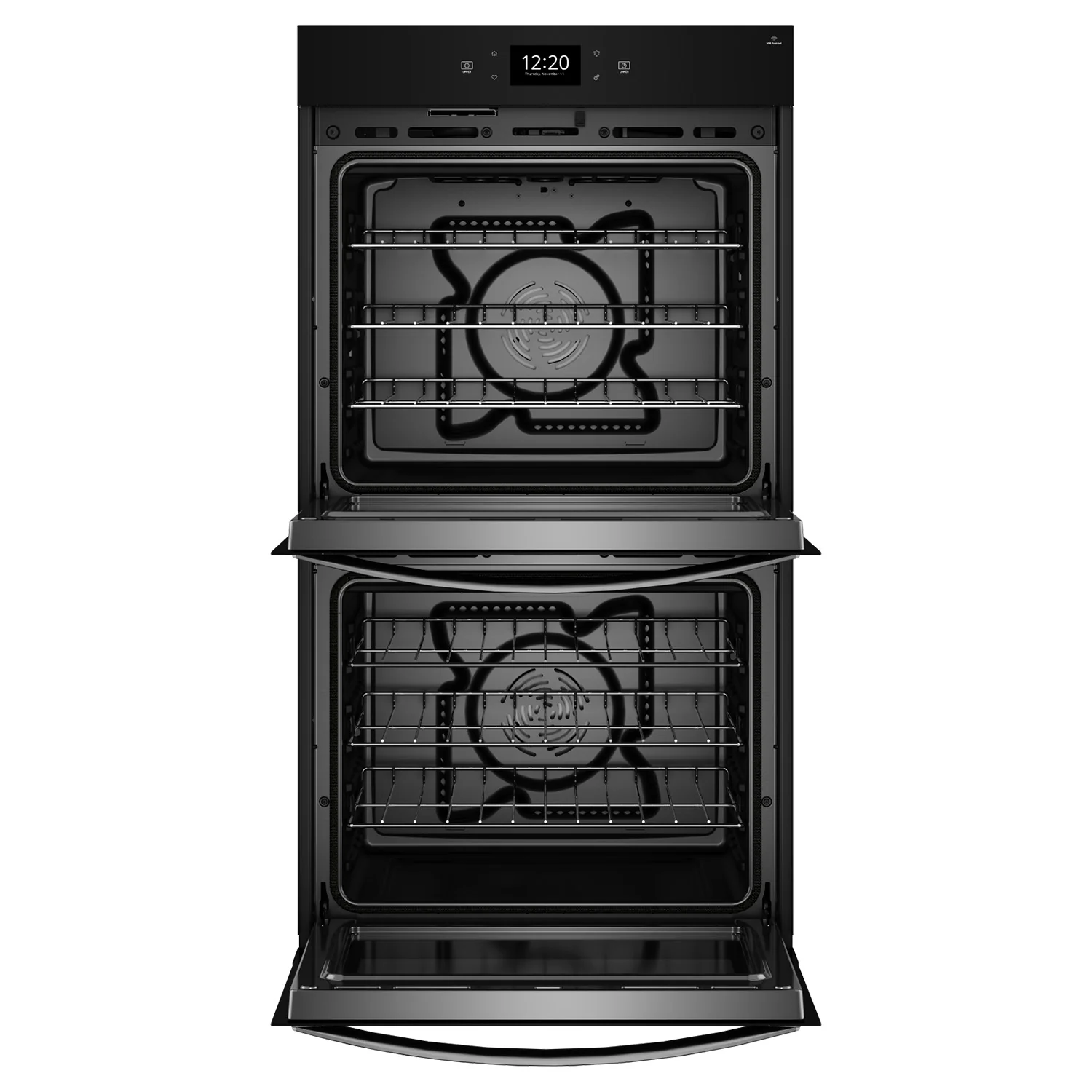 Whirlpool Black Stainless Steel Smart Double Wall Oven with PrintShield™ Finish (10.00 Cu Ft) - WOED7030PV - Image 2