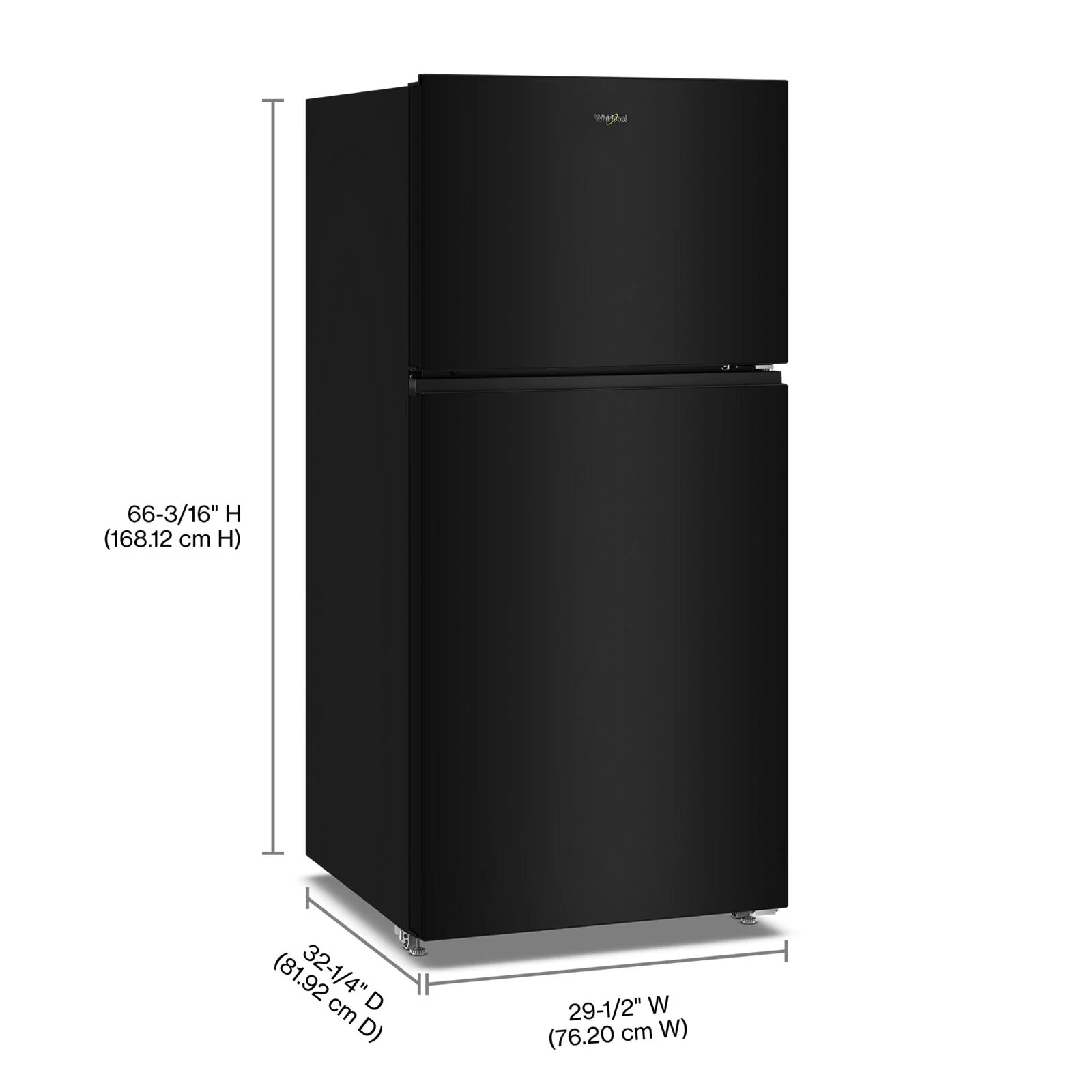 Whirlpool 30" 19.2 Cu. Ft. Black Top-Freezer Refrigerator - WRTX5419SB - Image 6
