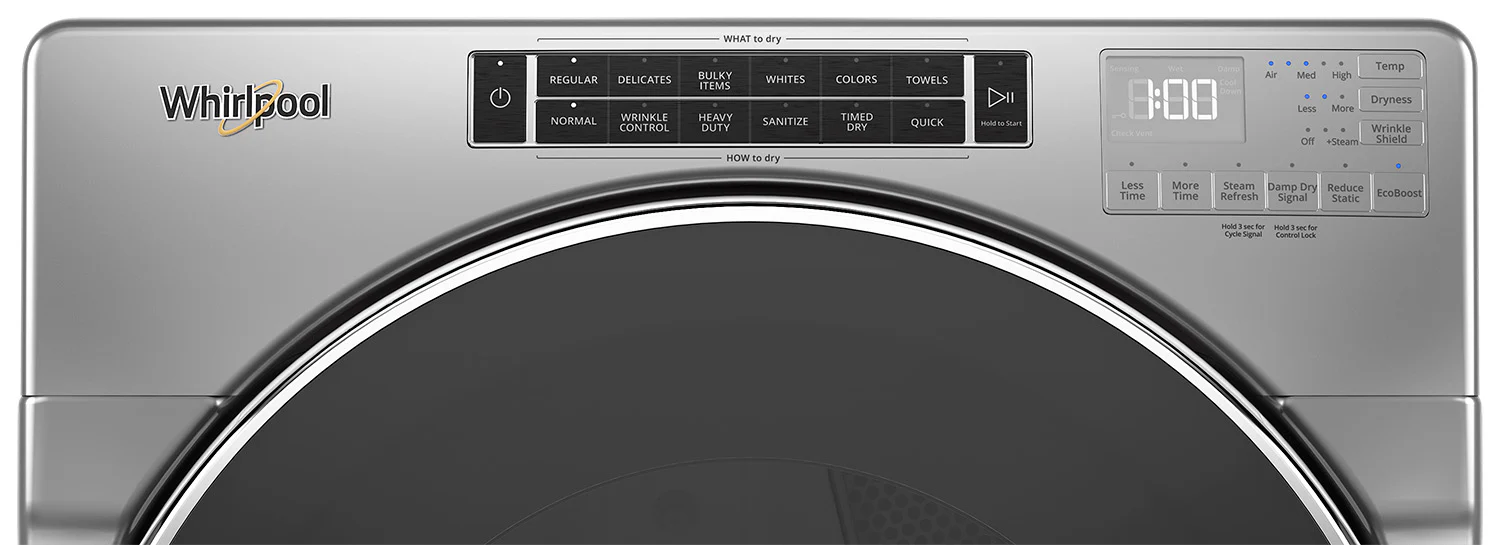 Whirlpool Chrome Shadow Front-Load Washer (5.8 cu. ft.) & Electric Dryer (7.4 cu. ft.) - WFW8620HC/YWED8620HC - Image 6