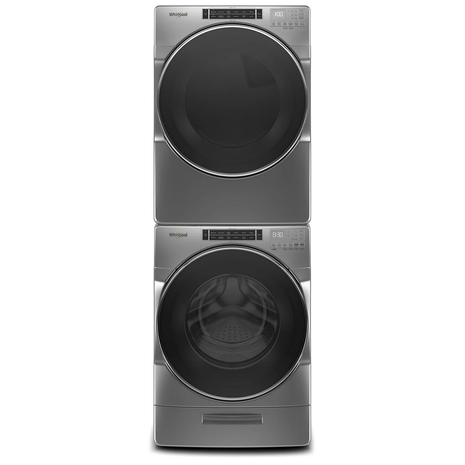 Whirlpool Chrome Shadow Front-Load Washer (5.8 cu. ft.) & Gas Dryer (7.4 cu. ft.) - WFW8620HC/WGD8620HC - Image 2