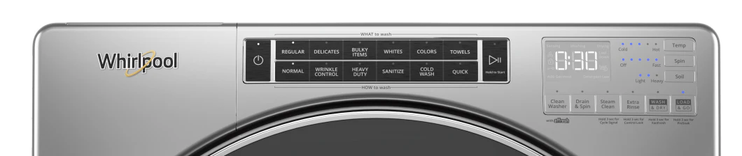 Whirlpool Chrome Shadow Front-Load Washer (5.8 cu. ft.) & Gas Dryer (7.4 cu. ft.) - WFW8620HC/WGD9620HC - Image 2