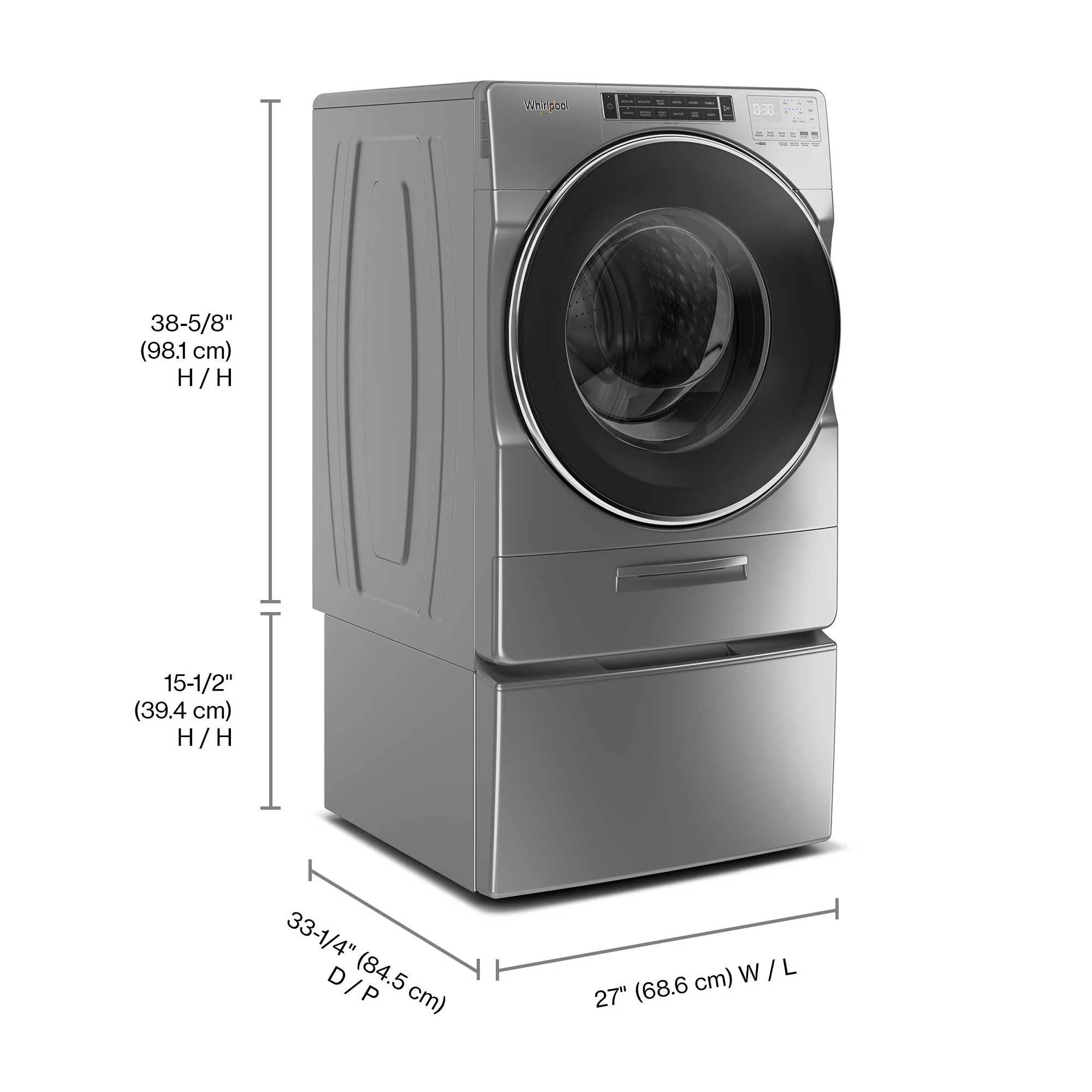 Whirlpool Chrome Shadow Front Load Washer (5.8 cu.ft.) - WFW8620HC - Image 6