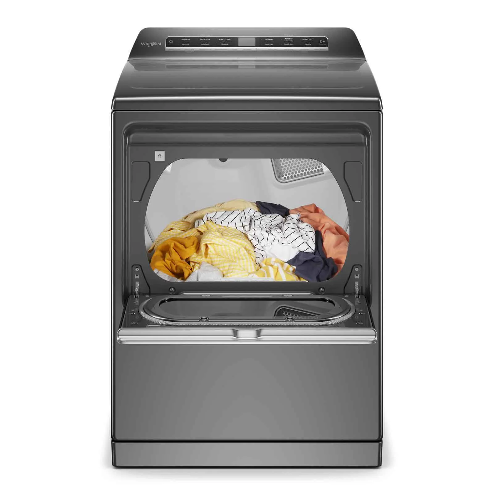 Whirlpool Chrome Shadow Smart Electric Dryer with Steam (7.4 cu.ft.) - YWED7120HC - Image 4