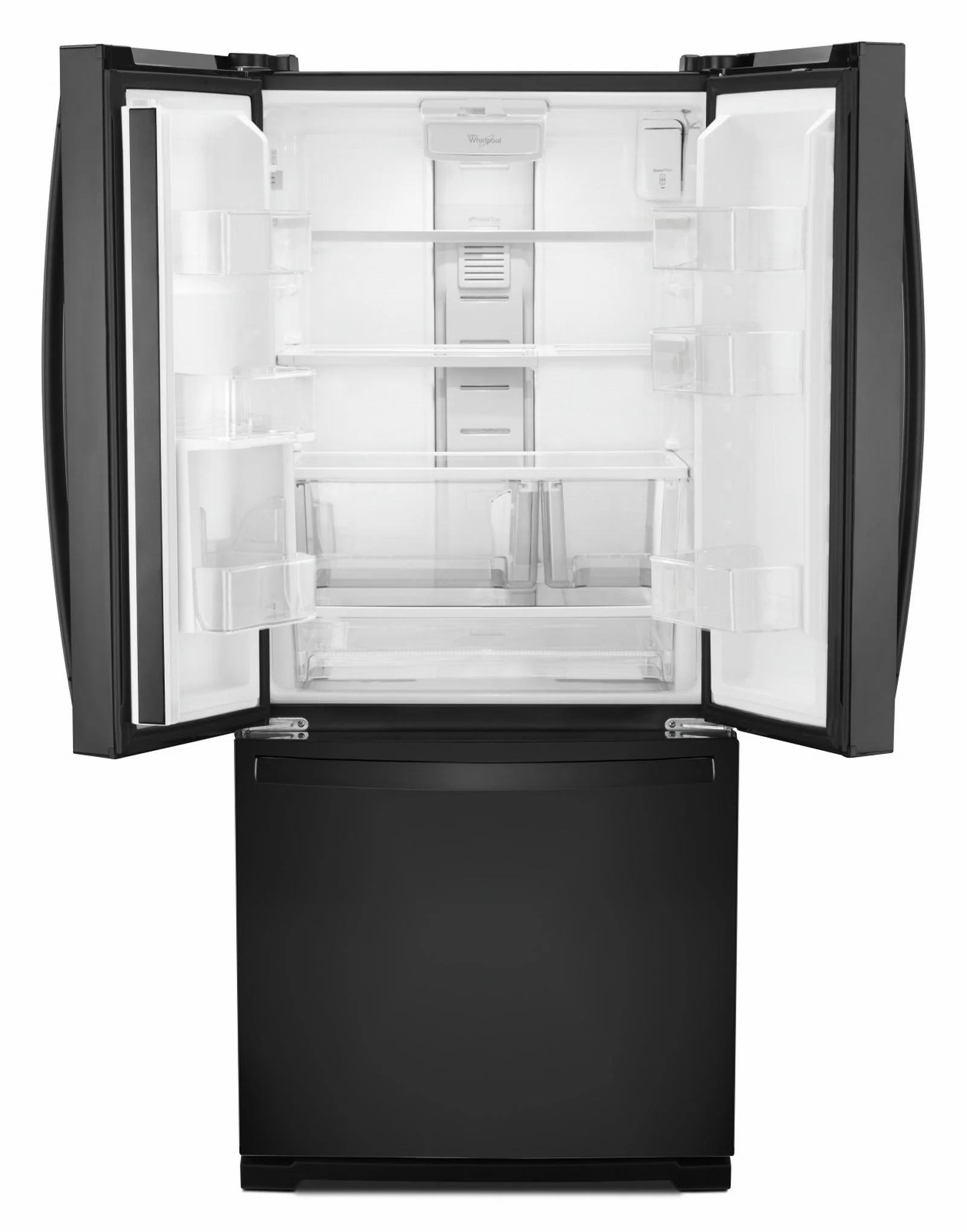 Whirlpool 30" 19.7 Cu. Ft. Fingerprint Resistant Black Stainless French Door Refrigerator - WRF560SEHV - Image 2